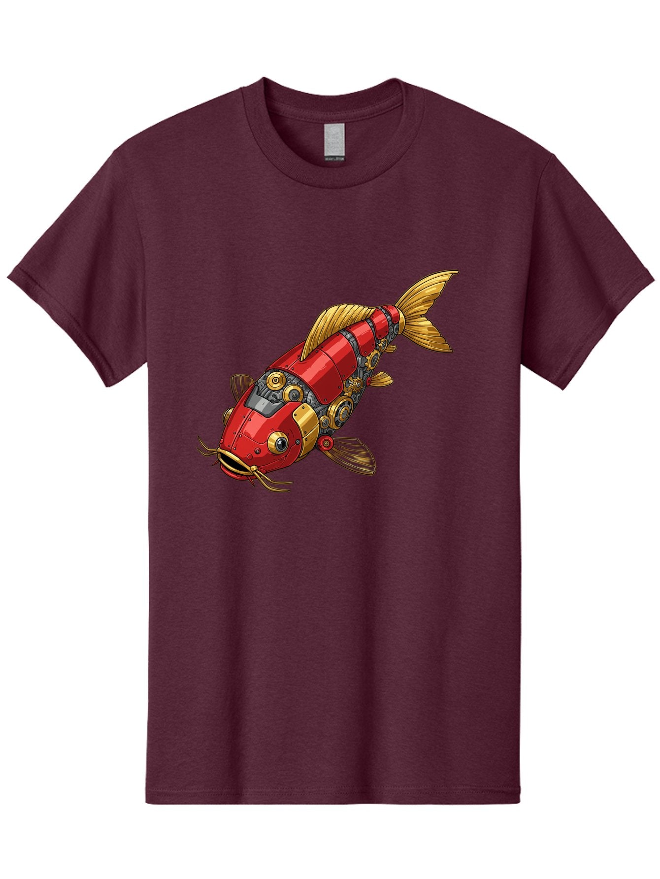 Red-Mechanical-Fish Men'S Graphic Tee, 100% Cotton, Comfortable Casual Summer Wear, Machine Washable, Vintage Camera, Old Camera, Antique Camera, Black Camera, Classic Photography, Photography Equipment, Nostalgic Device, Film Camera, Baf458 14