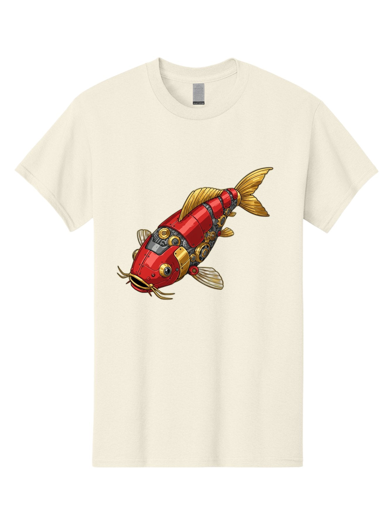 Red-Mechanical-Fish Men'S Graphic Tee, 100% Cotton, Comfortable Casual Summer Wear, Machine Washable, Vintage Camera, Old Camera, Antique Camera, Black Camera, Classic Photography, Photography Equipment, Nostalgic Device, Film Camera, Baf458 15