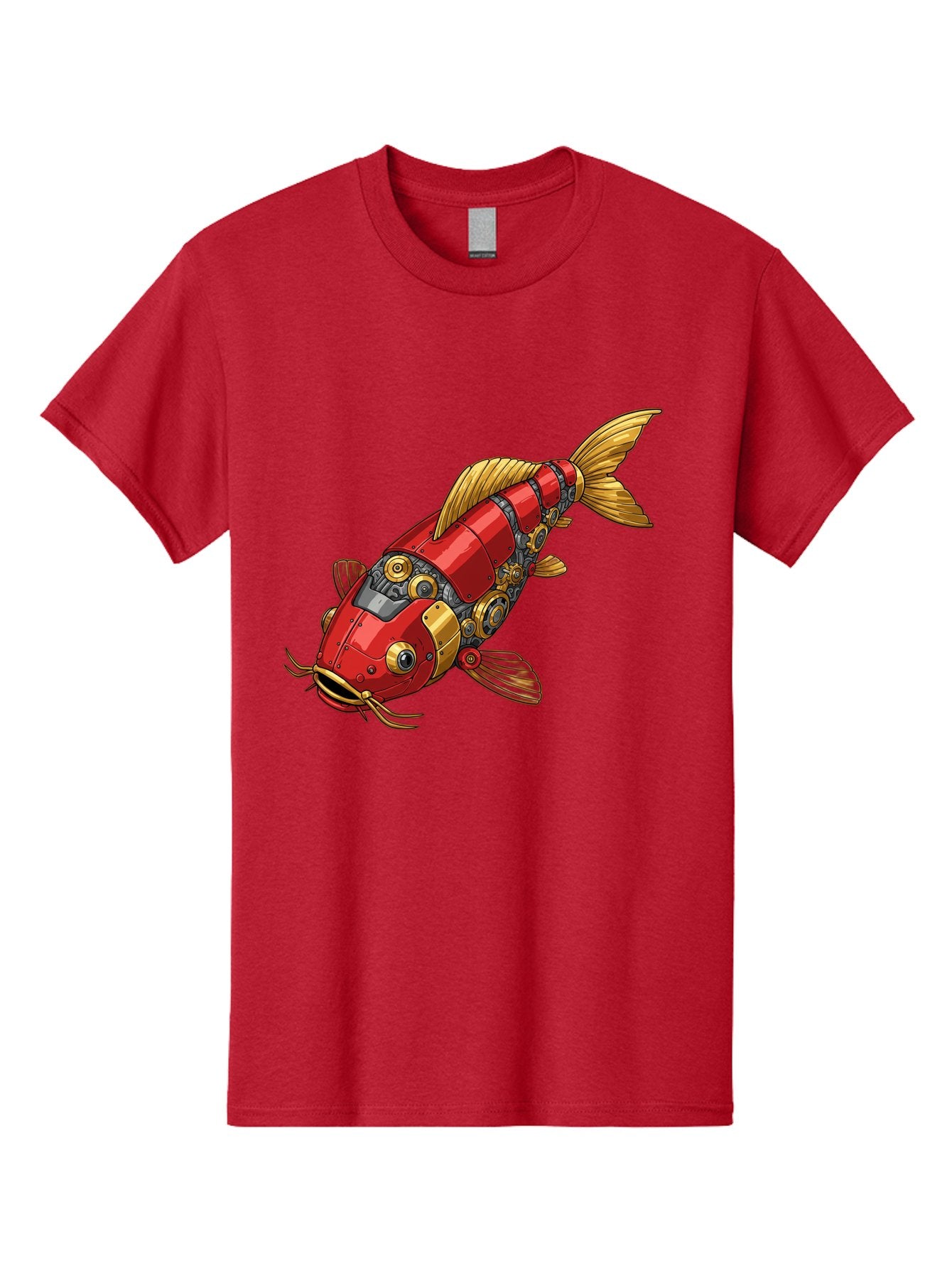 Red-Mechanical-Fish Men'S Graphic Tee, 100% Cotton, Comfortable Casual Summer Wear, Machine Washable, Vintage Camera, Old Camera, Antique Camera, Black Camera, Classic Photography, Photography Equipment, Nostalgic Device, Film Camera, Baf458 8