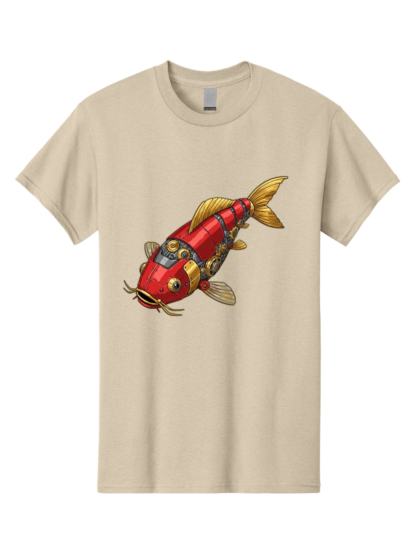 Red-Mechanical-Fish Men'S Graphic Tee, 100% Cotton, Comfortable Casual Summer Wear, Machine Washable, Vintage Camera, Old Camera, Antique Camera, Black Camera, Classic Photography, Photography Equipment, Nostalgic Device, Film Camera, Baf458 5