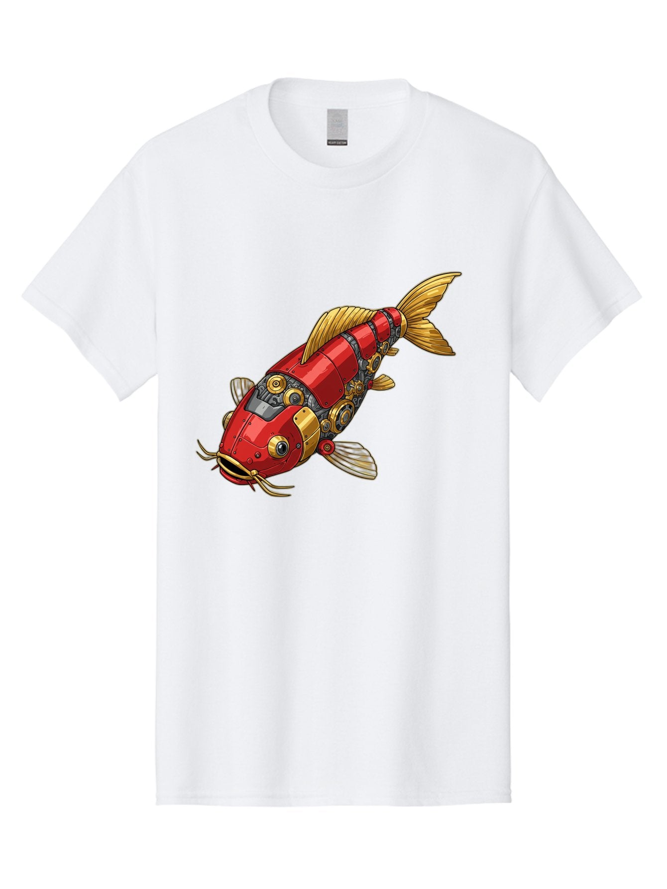 Red-Mechanical-Fish Men'S Graphic Tee, 100% Cotton, Comfortable Casual Summer Wear, Machine Washable, Vintage Camera, Old Camera, Antique Camera, Black Camera, Classic Photography, Photography Equipment, Nostalgic Device, Film Camera, Baf458 11