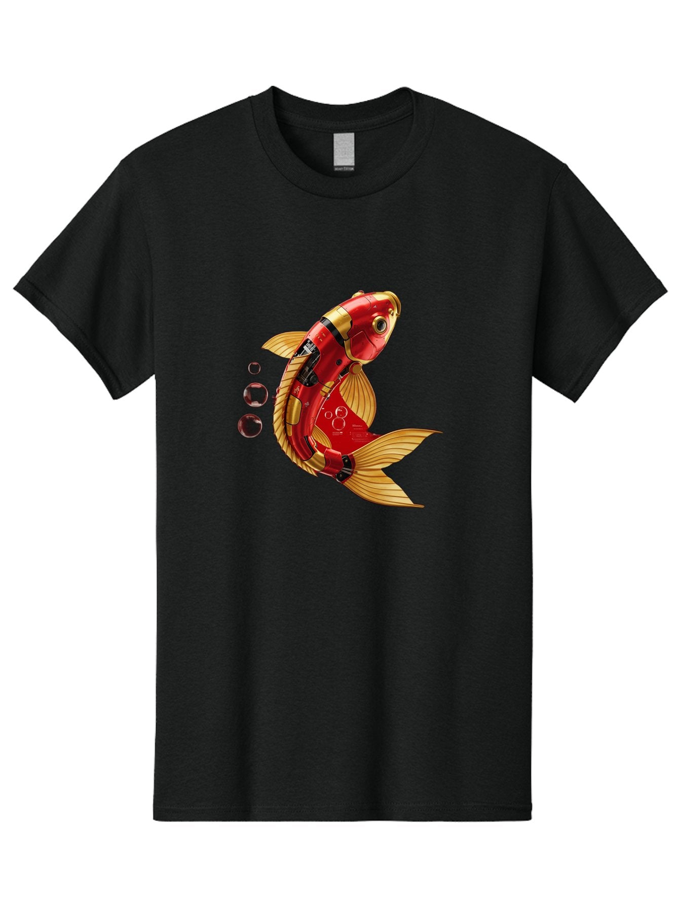 Red-Mechanical-Goldfish Men'S Graphic Tee, 100% Cotton, Comfortable Casual Summer Wear, Machine Washable, Vintage Camera, Old Camera, Antique Camera, Black Camera, Classic Photography, Photography Equipment, Nostalgic Device, Film Camera, Baf459 8
