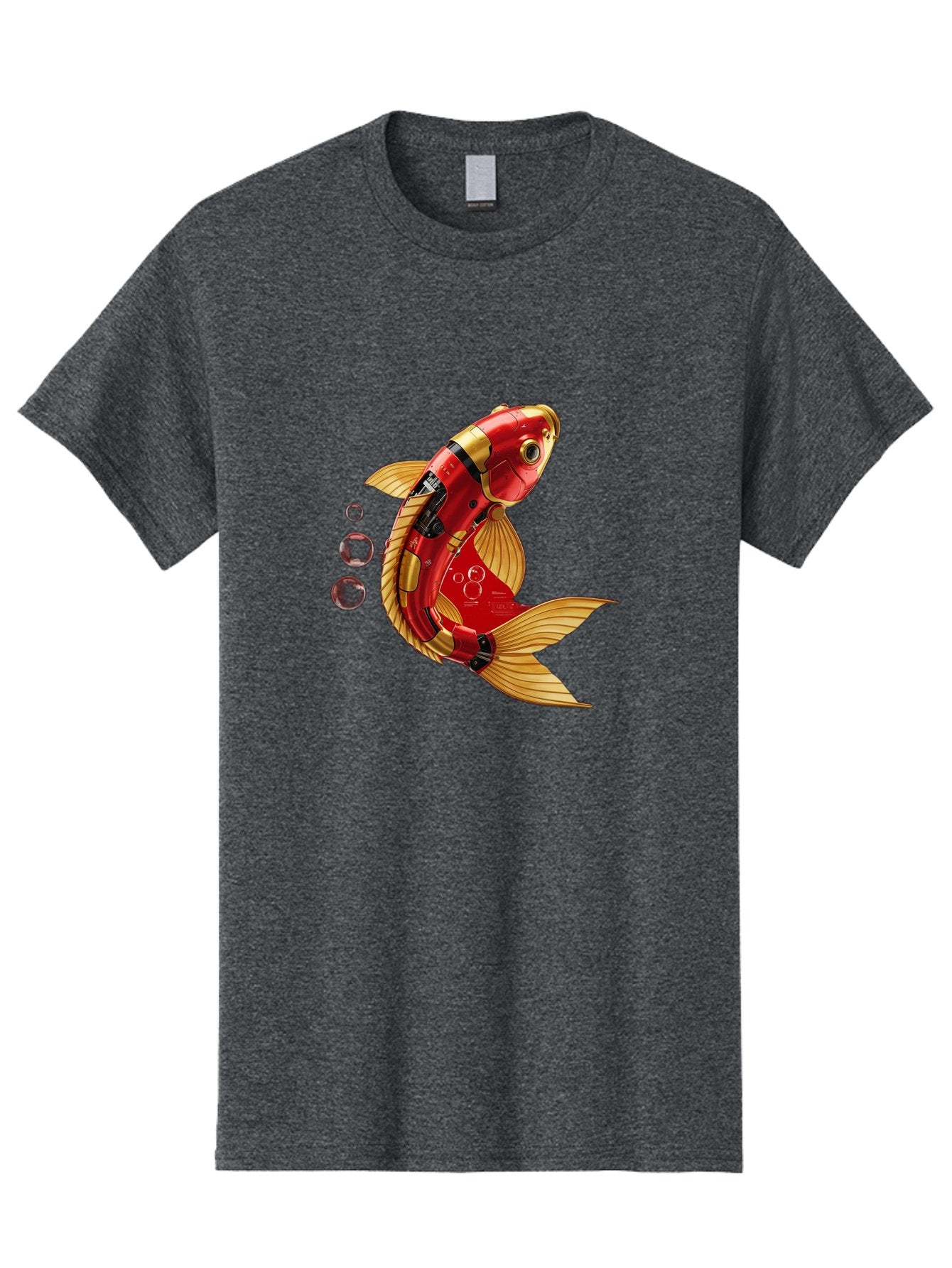 Red-Mechanical-Goldfish Men'S Graphic Tee, 100% Cotton, Comfortable Casual Summer Wear, Machine Washable, Vintage Camera, Old Camera, Antique Camera, Black Camera, Classic Photography, Photography Equipment, Nostalgic Device, Film Camera, Baf459 15