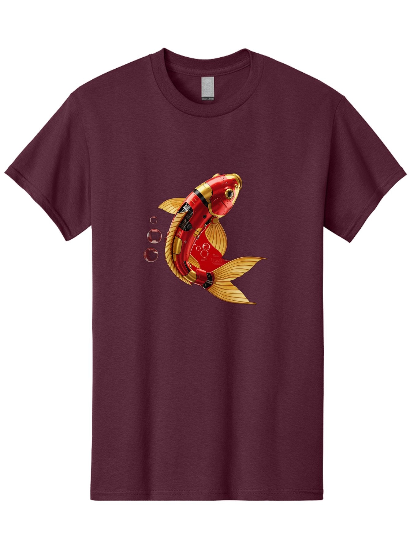 Red-Mechanical-Goldfish Men'S Graphic Tee, 100% Cotton, Comfortable Casual Summer Wear, Machine Washable, Vintage Camera, Old Camera, Antique Camera, Black Camera, Classic Photography, Photography Equipment, Nostalgic Device, Film Camera, Baf459 13