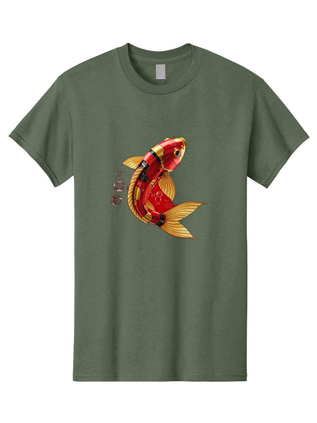 Red-Mechanical-Goldfish Men'S Graphic Tee, 100% Cotton, Comfortable Casual Summer Wear, Machine Washable, Vintage Camera, Old Camera, Antique Camera, Black Camera, Classic Photography, Photography Equipment, Nostalgic Device, Film Camera, Baf459 10