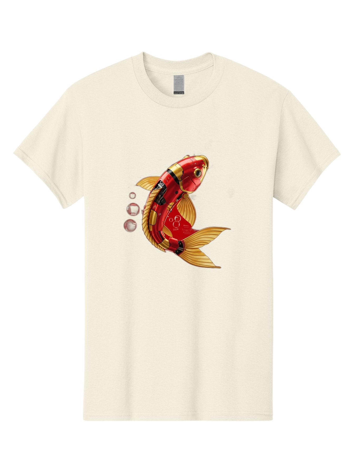 Red-Mechanical-Goldfish Men'S Graphic Tee, 100% Cotton, Comfortable Casual Summer Wear, Machine Washable, Vintage Camera, Old Camera, Antique Camera, Black Camera, Classic Photography, Photography Equipment, Nostalgic Device, Film Camera, Baf459 4