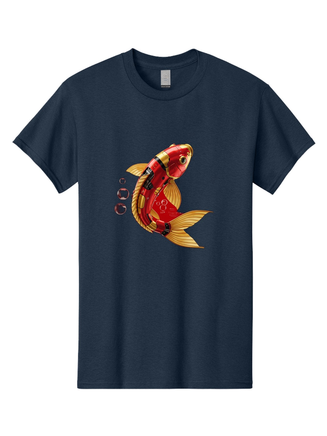 Red-Mechanical-Goldfish Men'S Graphic Tee, 100% Cotton, Comfortable Casual Summer Wear, Machine Washable, Vintage Camera, Old Camera, Antique Camera, Black Camera, Classic Photography, Photography Equipment, Nostalgic Device, Film Camera, Baf459 3