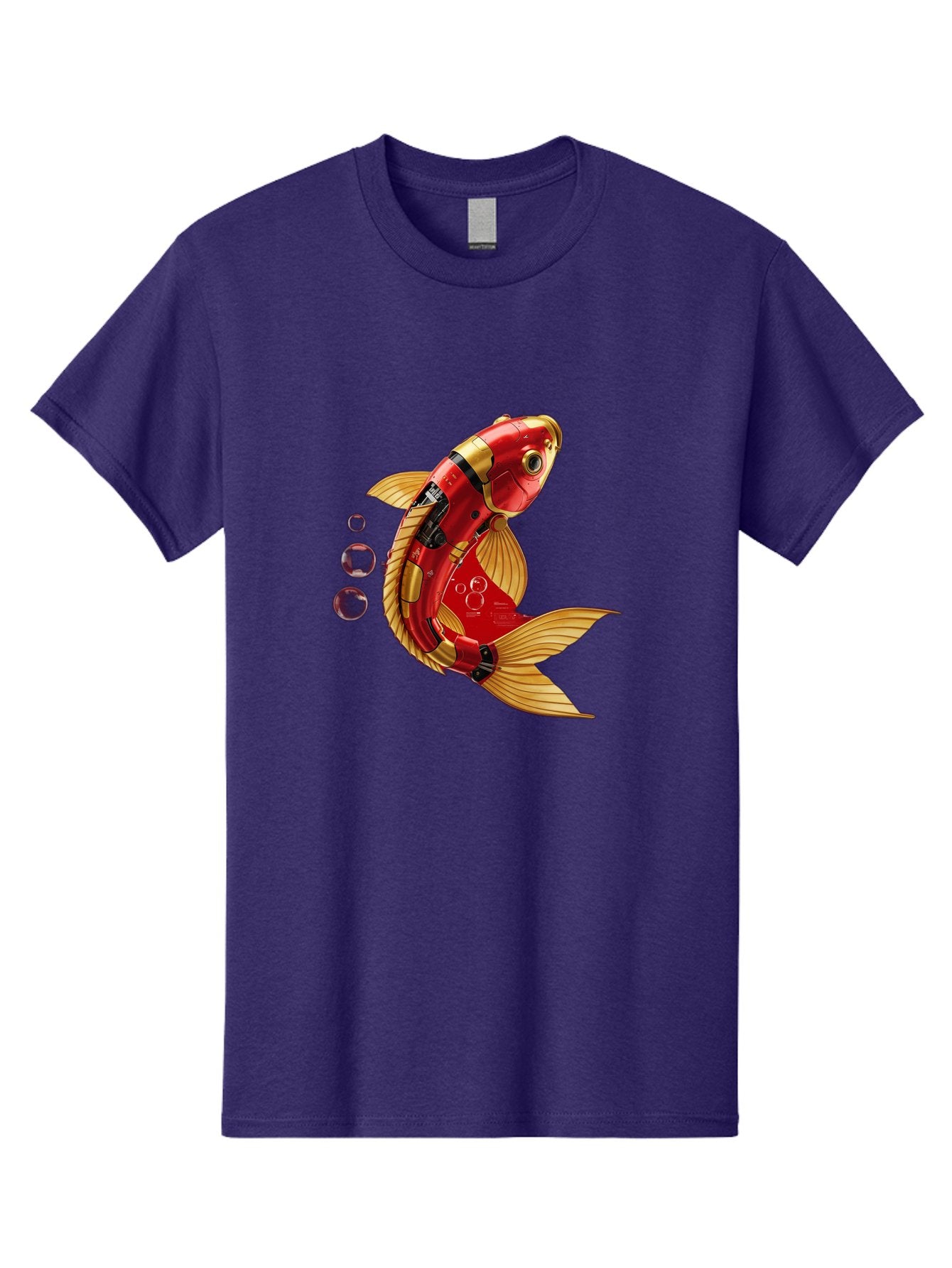 Red-Mechanical-Goldfish Men'S Graphic Tee, 100% Cotton, Comfortable Casual Summer Wear, Machine Washable, Vintage Camera, Old Camera, Antique Camera, Black Camera, Classic Photography, Photography Equipment, Nostalgic Device, Film Camera, Baf459