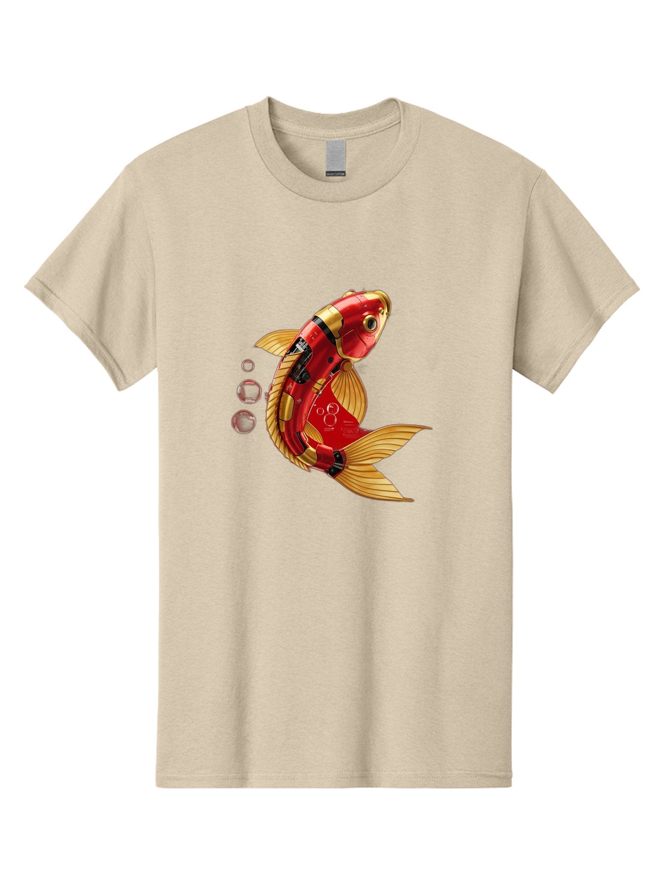Red-Mechanical-Goldfish Men'S Graphic Tee, 100% Cotton, Comfortable Casual Summer Wear, Machine Washable, Vintage Camera, Old Camera, Antique Camera, Black Camera, Classic Photography, Photography Equipment, Nostalgic Device, Film Camera, Baf459 9