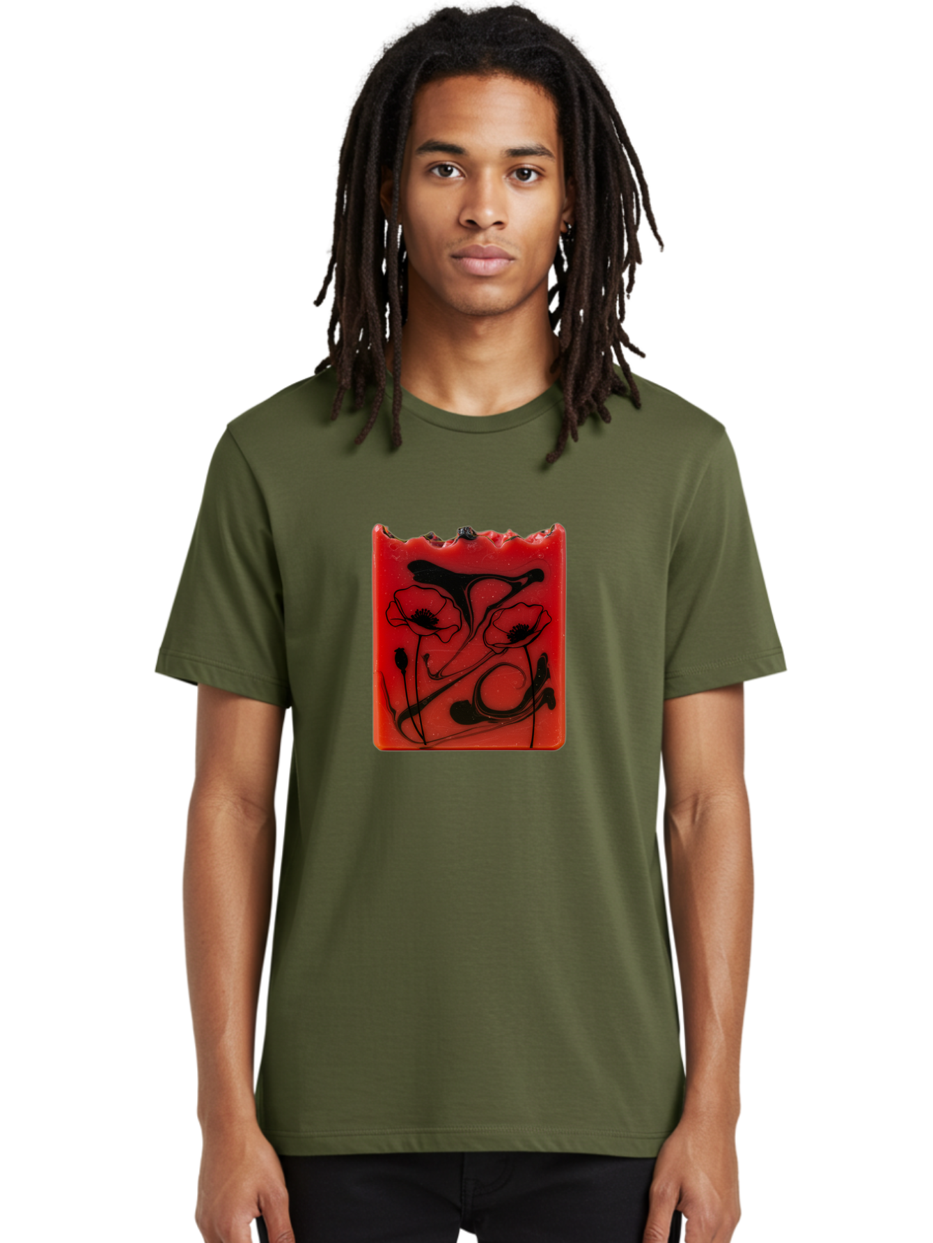 Red-Soap-With-Floral-Design Men'S Graphic Tee, 100% Cotton, Comfortable Casual Summer Wear, Machine Washable, Vintage Camera, Old Camera, Antique Camera, Black Camera, Classic Photography, Photography Equipment, Nostalgic Device, Film Camera, Baf461 18