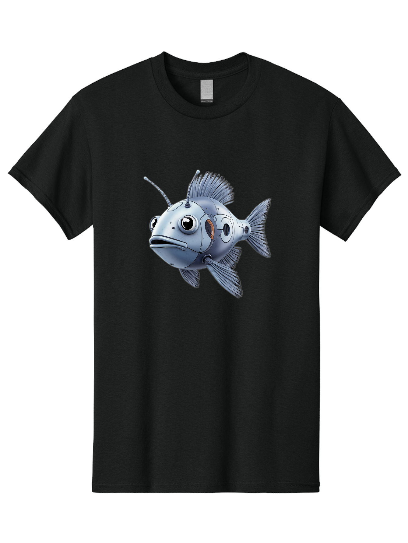 Robo-Fish-1 Men'S Graphic Tee, 100% Cotton, Comfortable Casual Summer Wear, Machine Washable, Vintage Camera, Old Camera, Antique Camera, Black Camera, Classic Photography, Photography Equipment, Nostalgic Device, Film Camera, Camera Art Baf464 4