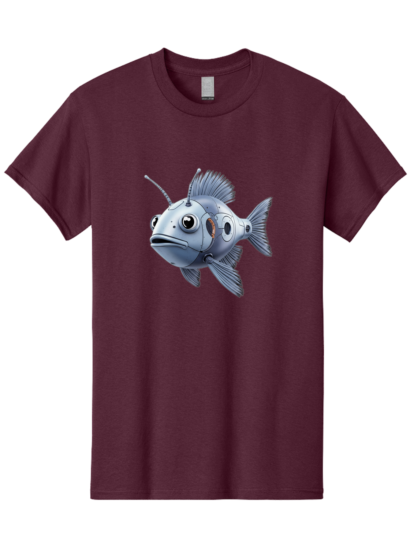 Robo-Fish-1 Men'S Graphic Tee, 100% Cotton, Comfortable Casual Summer Wear, Machine Washable, Vintage Camera, Old Camera, Antique Camera, Black Camera, Classic Photography, Photography Equipment, Nostalgic Device, Film Camera, Camera Art Baf464