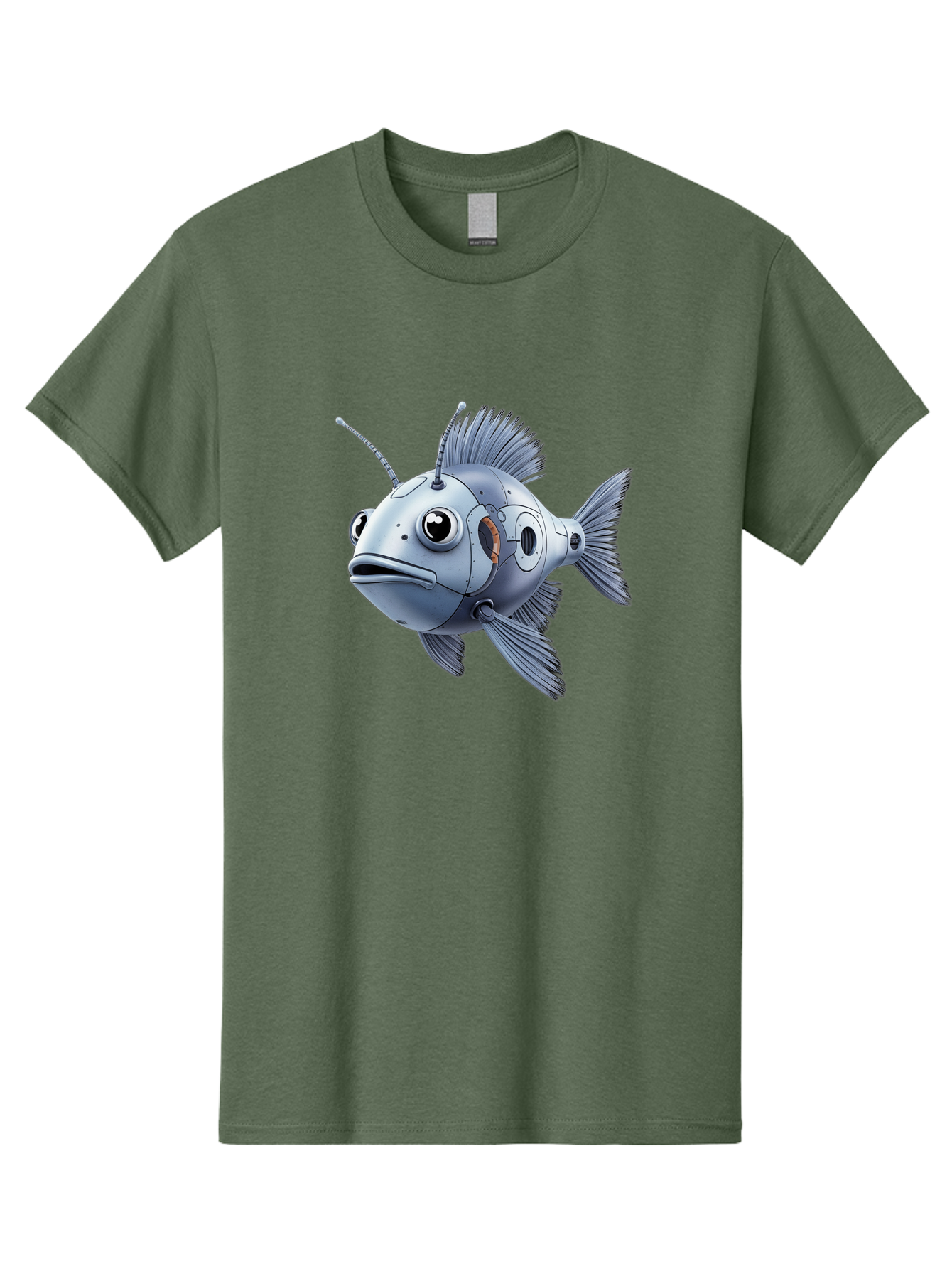 Robo-Fish-1 Men'S Graphic Tee, 100% Cotton, Comfortable Casual Summer Wear, Machine Washable, Vintage Camera, Old Camera, Antique Camera, Black Camera, Classic Photography, Photography Equipment, Nostalgic Device, Film Camera, Camera Art Baf464