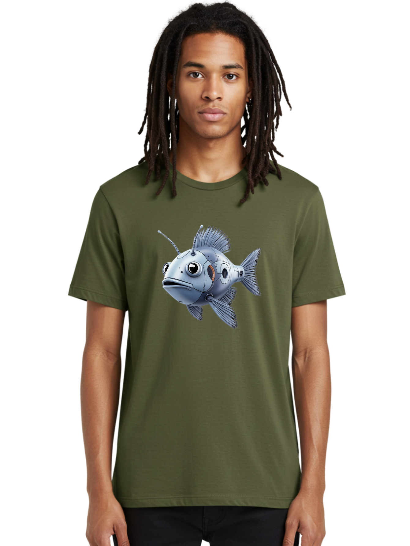 Robo-Fish-1 Men'S Graphic Tee, 100% Cotton, Comfortable Casual Summer Wear, Machine Washable, Vintage Camera, Old Camera, Antique Camera, Black Camera, Classic Photography, Photography Equipment, Nostalgic Device, Film Camera, Camera Art Baf464 17