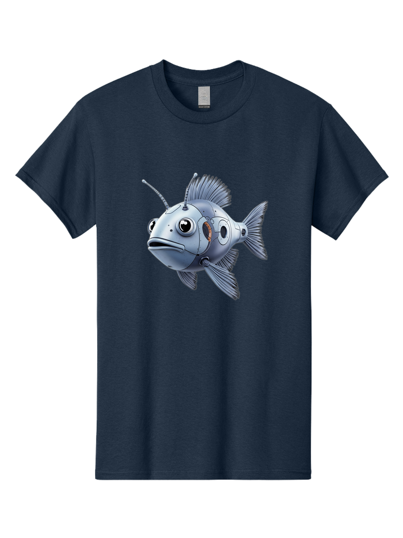 Robo-Fish-1 Men'S Graphic Tee, 100% Cotton, Comfortable Casual Summer Wear, Machine Washable, Vintage Camera, Old Camera, Antique Camera, Black Camera, Classic Photography, Photography Equipment, Nostalgic Device, Film Camera, Camera Art Baf464 9