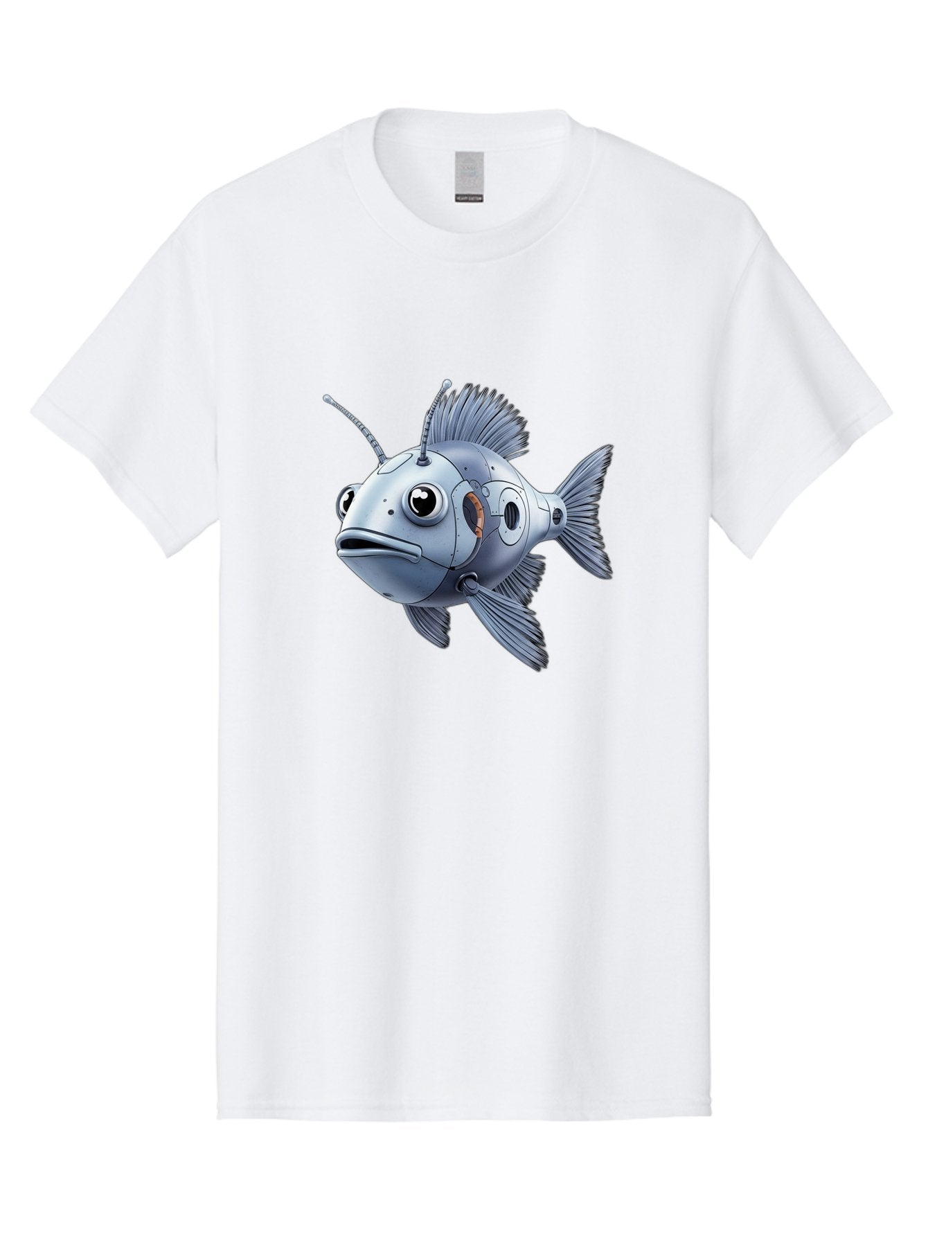 Robo-Fish-1 Men'S Graphic Tee, 100% Cotton, Comfortable Casual Summer Wear, Machine Washable, Vintage Camera, Old Camera, Antique Camera, Black Camera, Classic Photography, Photography Equipment, Nostalgic Device, Film Camera, Camera Art Baf464 5