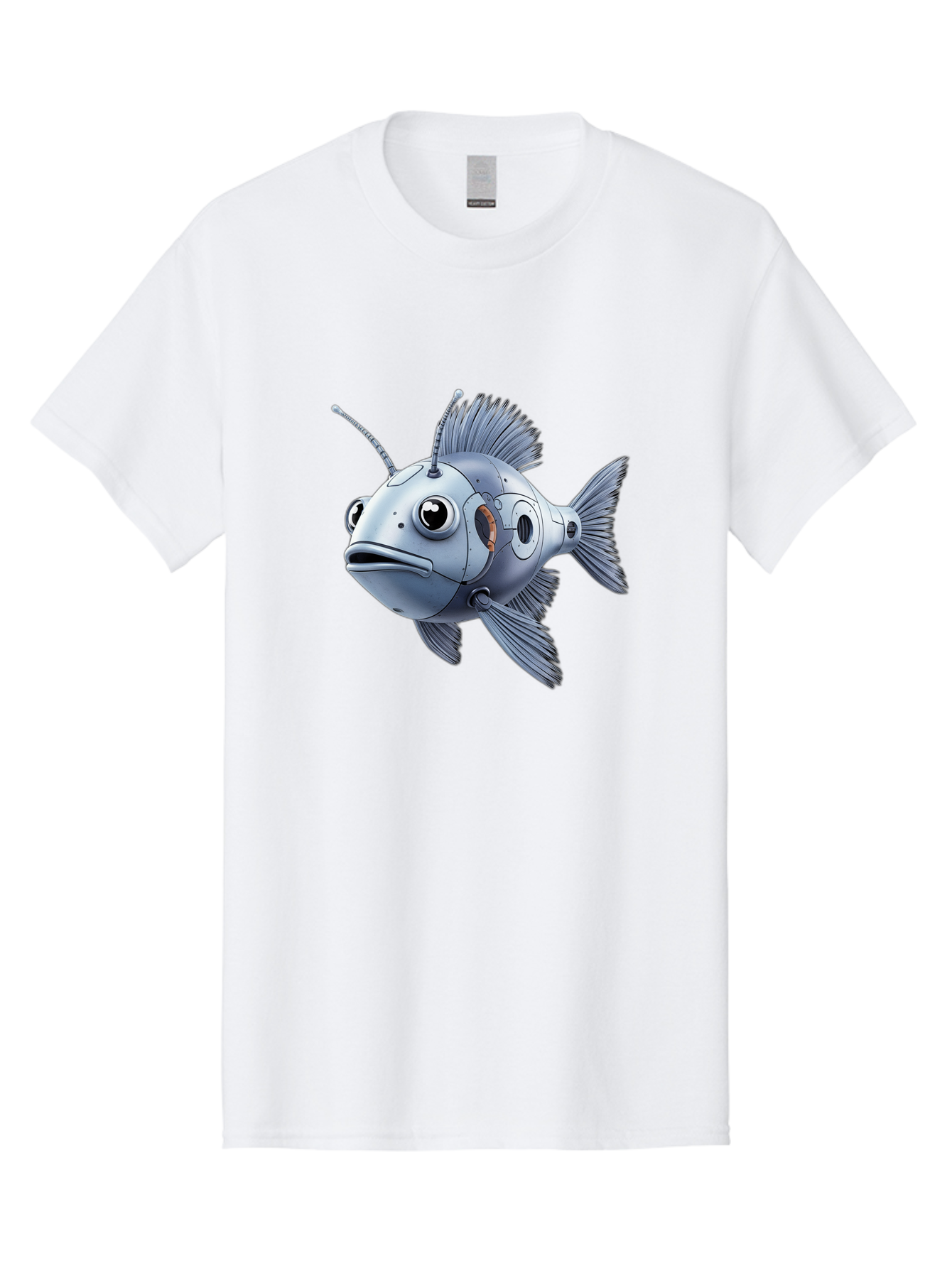 Robo-Fish-1 Men'S Graphic Tee, 100% Cotton, Comfortable Casual Summer Wear, Machine Washable, Vintage Camera, Old Camera, Antique Camera, Black Camera, Classic Photography, Photography Equipment, Nostalgic Device, Film Camera, Camera Art Baf464 8