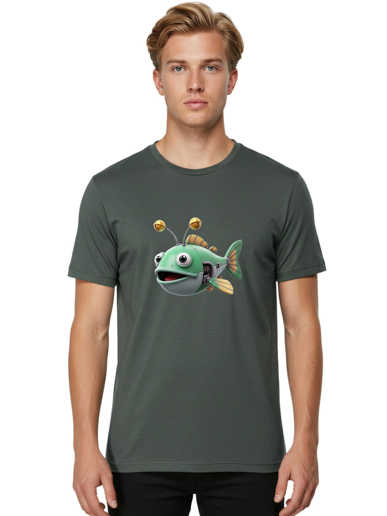 Robo-Fish-2 Men'S Graphic Tee, 100% Cotton, Comfortable Casual Summer Wear, Machine Washable, Vintage Camera, Old Camera, Antique Camera, Black Camera, Classic Photography, Photography Equipment, Nostalgic Device, Film Camera, Camera Art Baf465 18