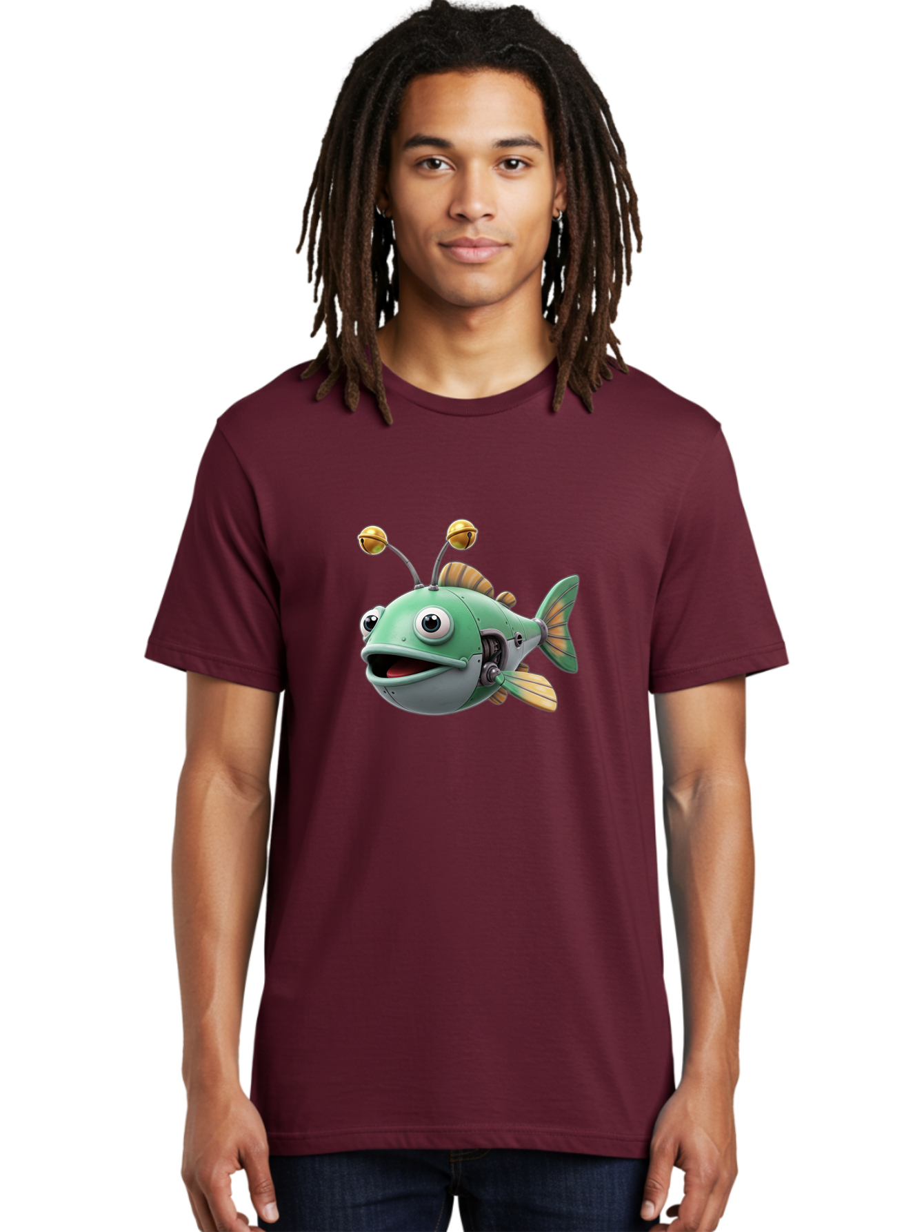 Robo-Fish-2 Men'S Graphic Tee, 100% Cotton, Comfortable Casual Summer Wear, Machine Washable, Vintage Camera, Old Camera, Antique Camera, Black Camera, Classic Photography, Photography Equipment, Nostalgic Device, Film Camera, Camera Art Baf465 17