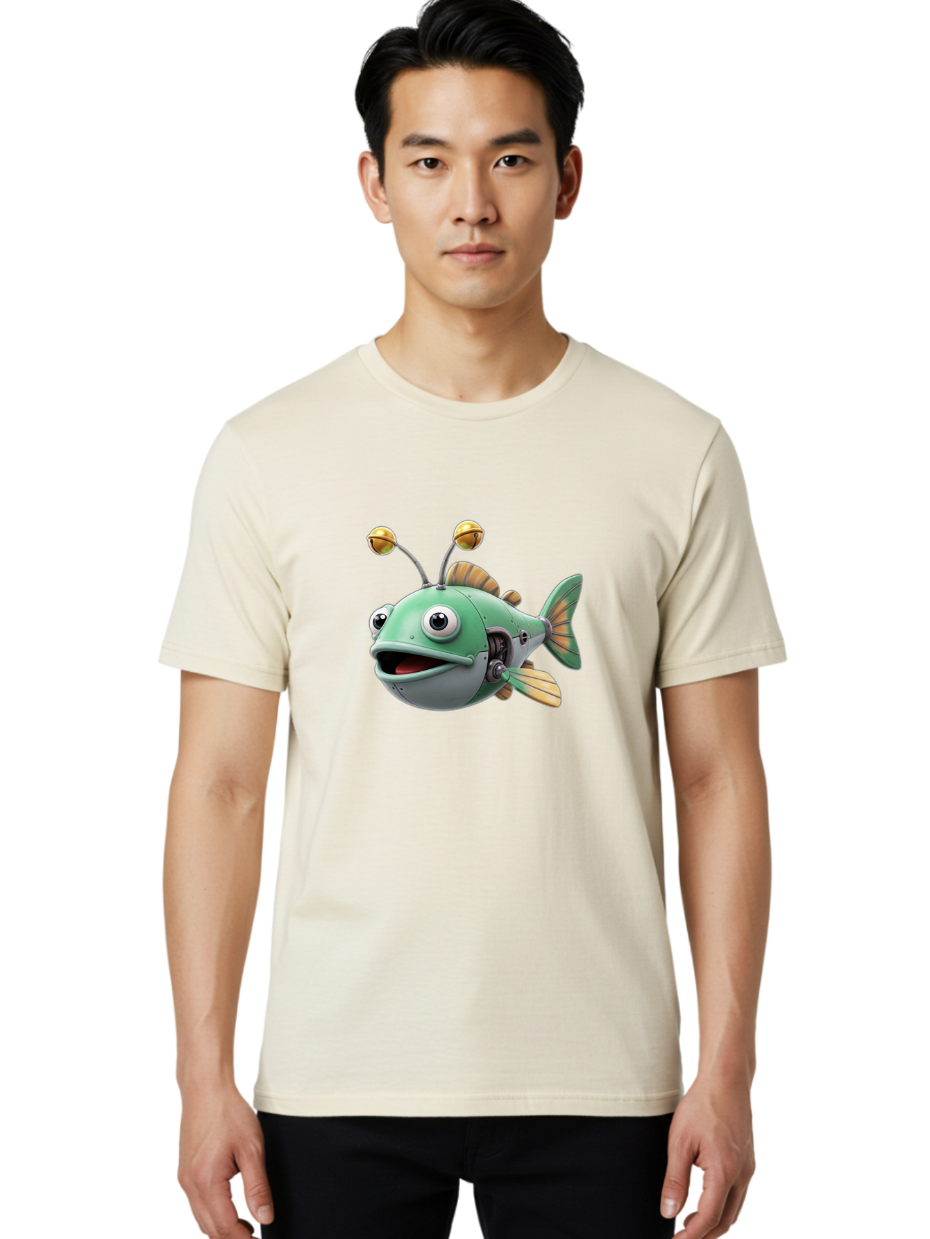 Robo-Fish-2 Men'S Graphic Tee, 100% Cotton, Comfortable Casual Summer Wear, Machine Washable, Vintage Camera, Old Camera, Antique Camera, Black Camera, Classic Photography, Photography Equipment, Nostalgic Device, Film Camera, Camera Art Baf465 22