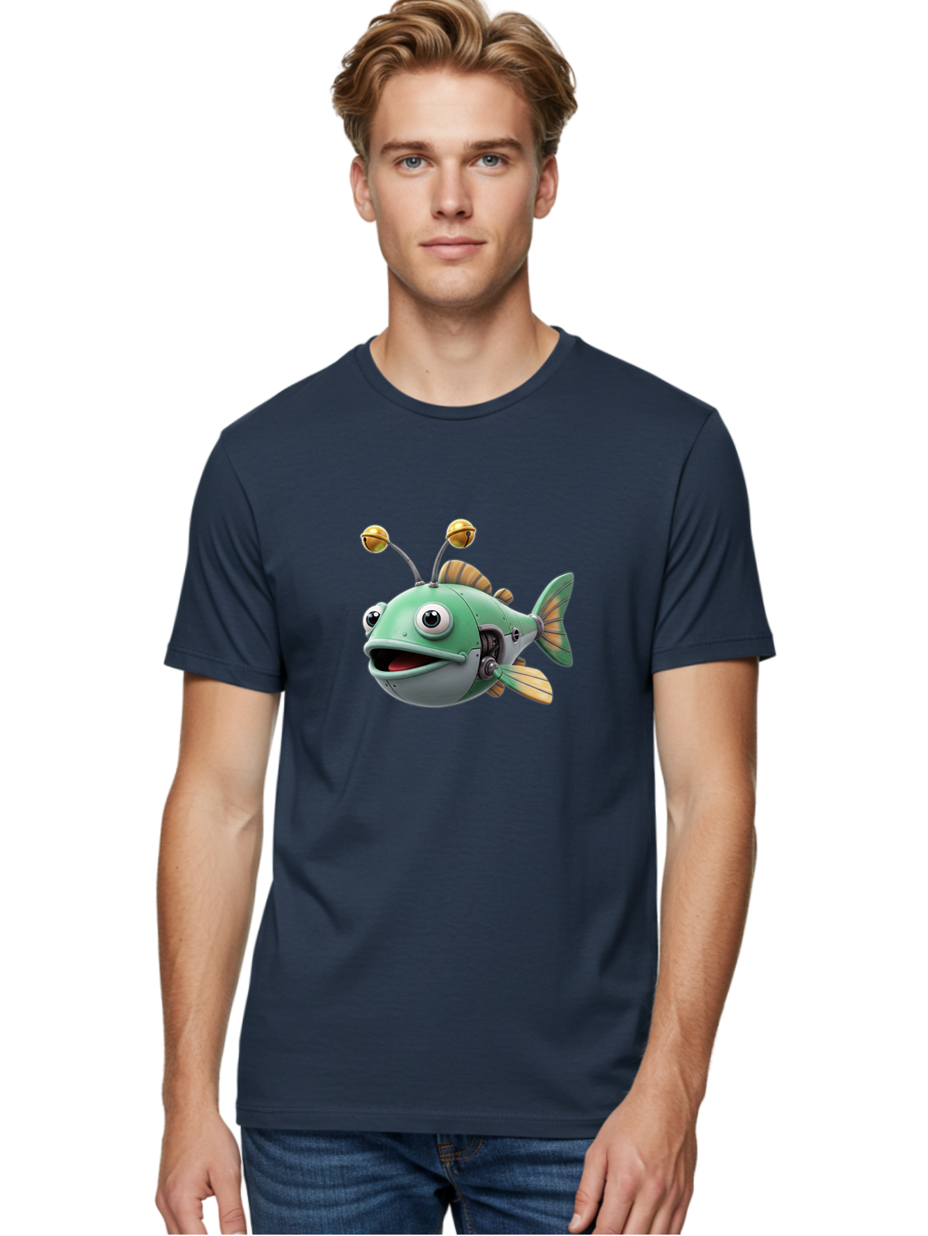 Robo-Fish-2 Men'S Graphic Tee, 100% Cotton, Comfortable Casual Summer Wear, Machine Washable, Vintage Camera, Old Camera, Antique Camera, Black Camera, Classic Photography, Photography Equipment, Nostalgic Device, Film Camera, Camera Art Baf465 19