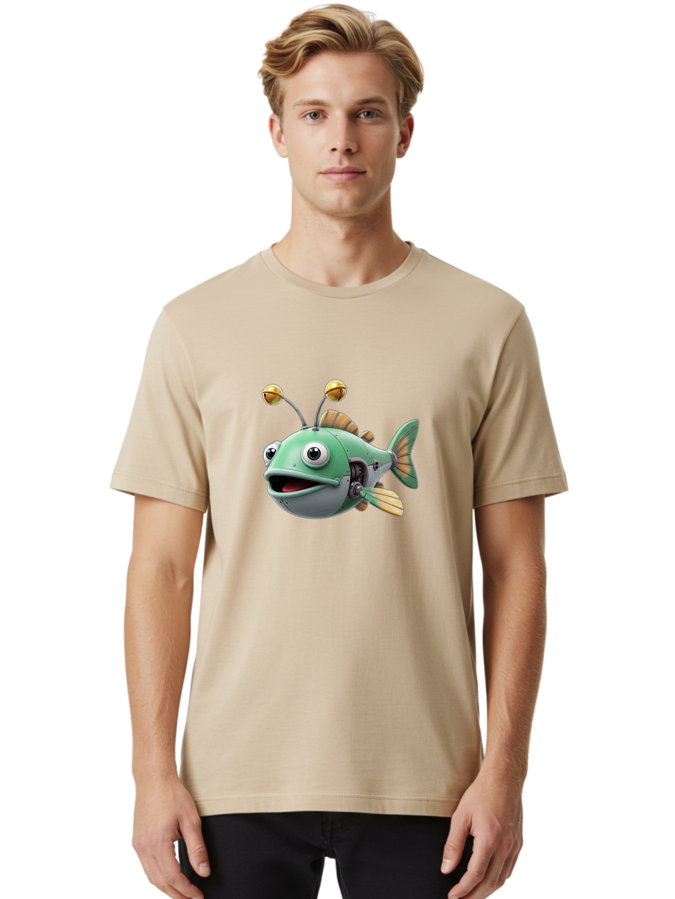 Robo-Fish-2 Men'S Graphic Tee, 100% Cotton, Comfortable Casual Summer Wear, Machine Washable, Vintage Camera, Old Camera, Antique Camera, Black Camera, Classic Photography, Photography Equipment, Nostalgic Device, Film Camera, Camera Art Baf465 16