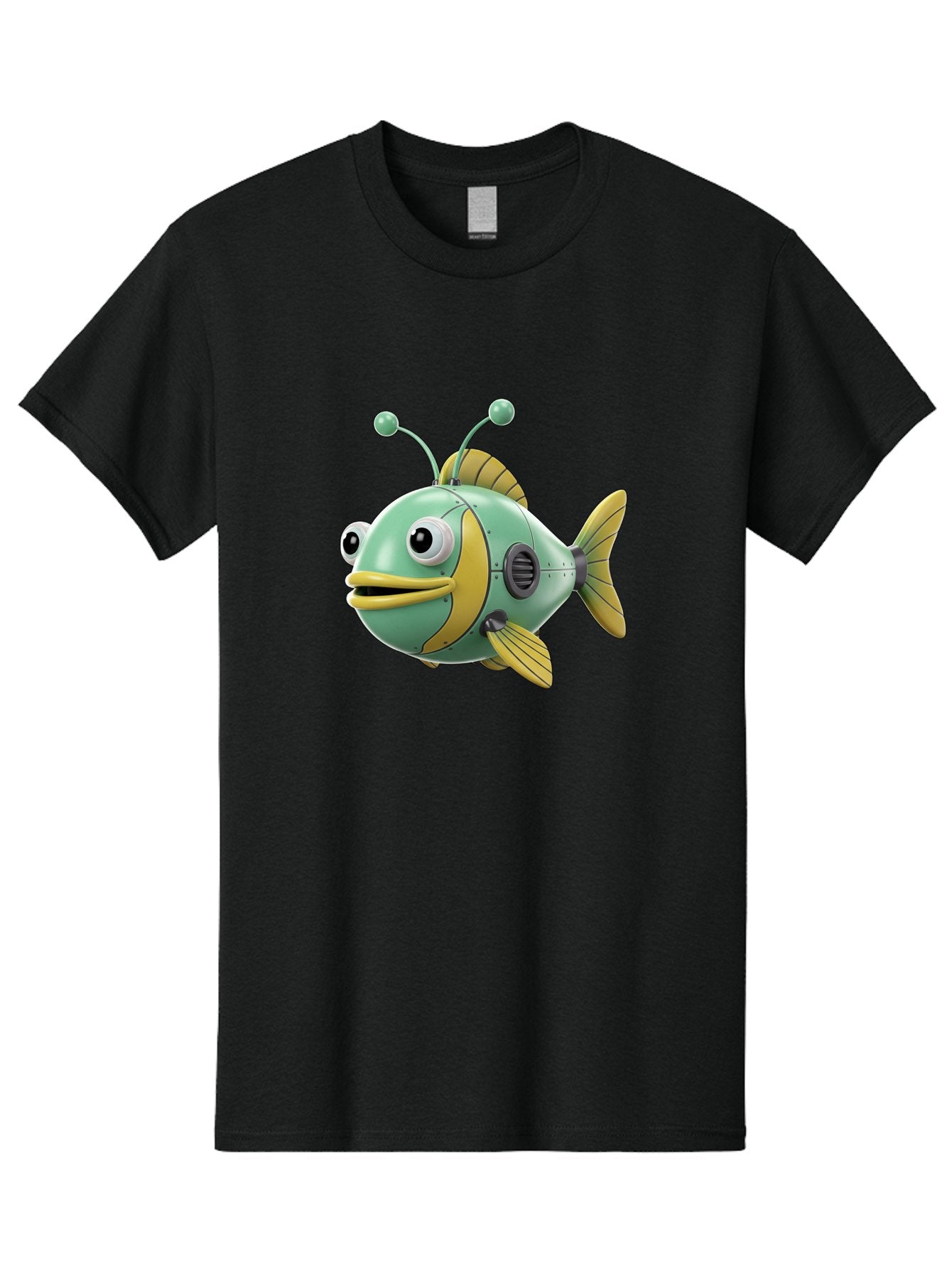 Robot-Fish-1 Men'S Graphic Tee, 100% Cotton, Comfortable Casual Summer Wear, Machine Washable, Vintage Camera, Old Camera, Antique Camera, Black Camera, Classic Photography, Photography Equipment, Nostalgic Device, Film Camera, Camera Art Baf469 14