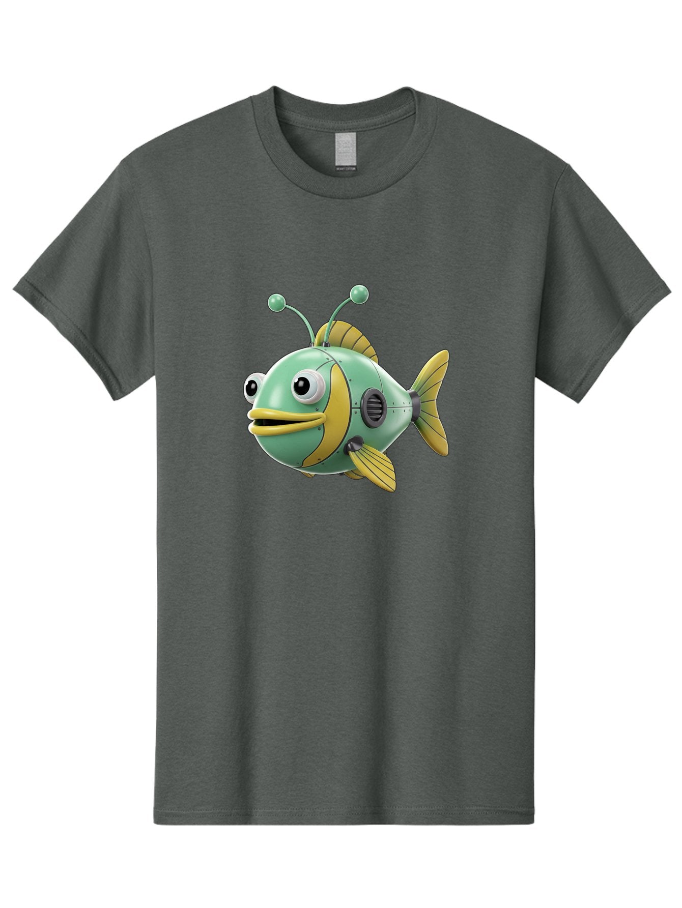 Robot-Fish-1 Men'S Graphic Tee, 100% Cotton, Comfortable Casual Summer Wear, Machine Washable, Vintage Camera, Old Camera, Antique Camera, Black Camera, Classic Photography, Photography Equipment, Nostalgic Device, Film Camera, Camera Art Baf469 7