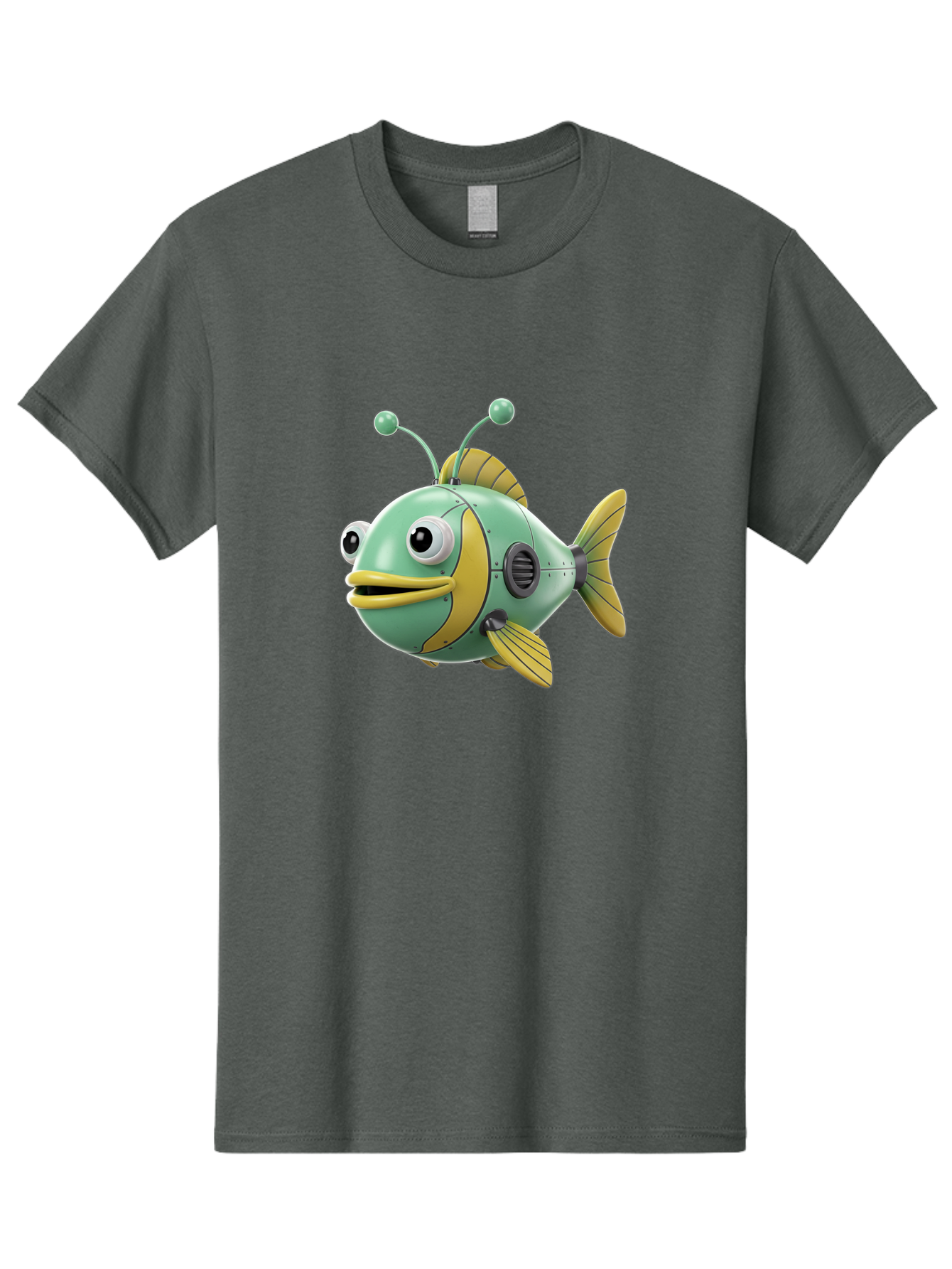 Robot-Fish-1 Men'S Graphic Tee, 100% Cotton, Comfortable Casual Summer Wear, Machine Washable, Vintage Camera, Old Camera, Antique Camera, Black Camera, Classic Photography, Photography Equipment, Nostalgic Device, Film Camera, Camera Art Baf469 13