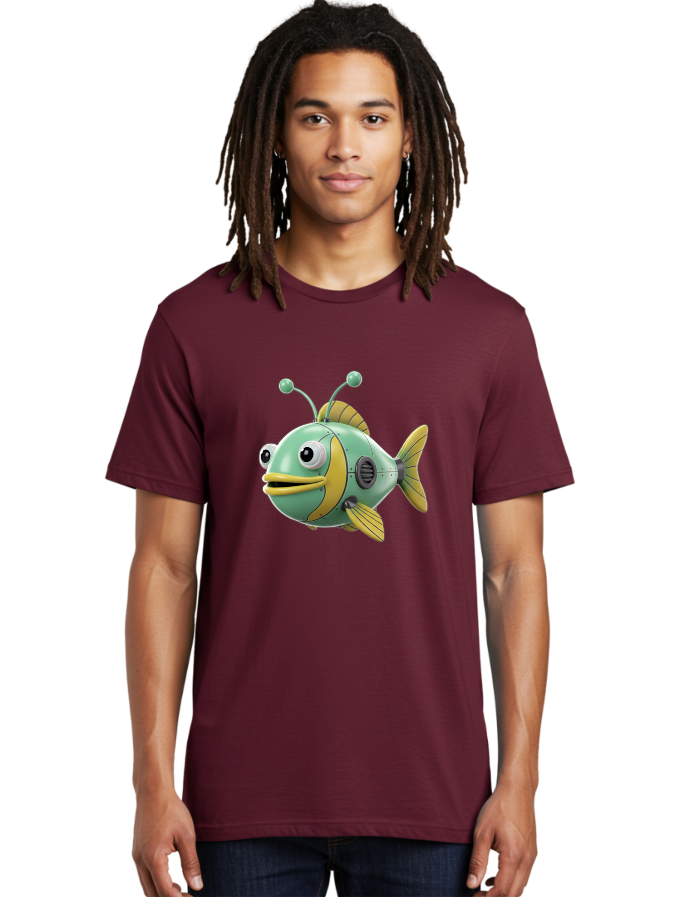 Robot-Fish-1 Men'S Graphic Tee, 100% Cotton, Comfortable Casual Summer Wear, Machine Washable, Vintage Camera, Old Camera, Antique Camera, Black Camera, Classic Photography, Photography Equipment, Nostalgic Device, Film Camera, Camera Art Baf469 19