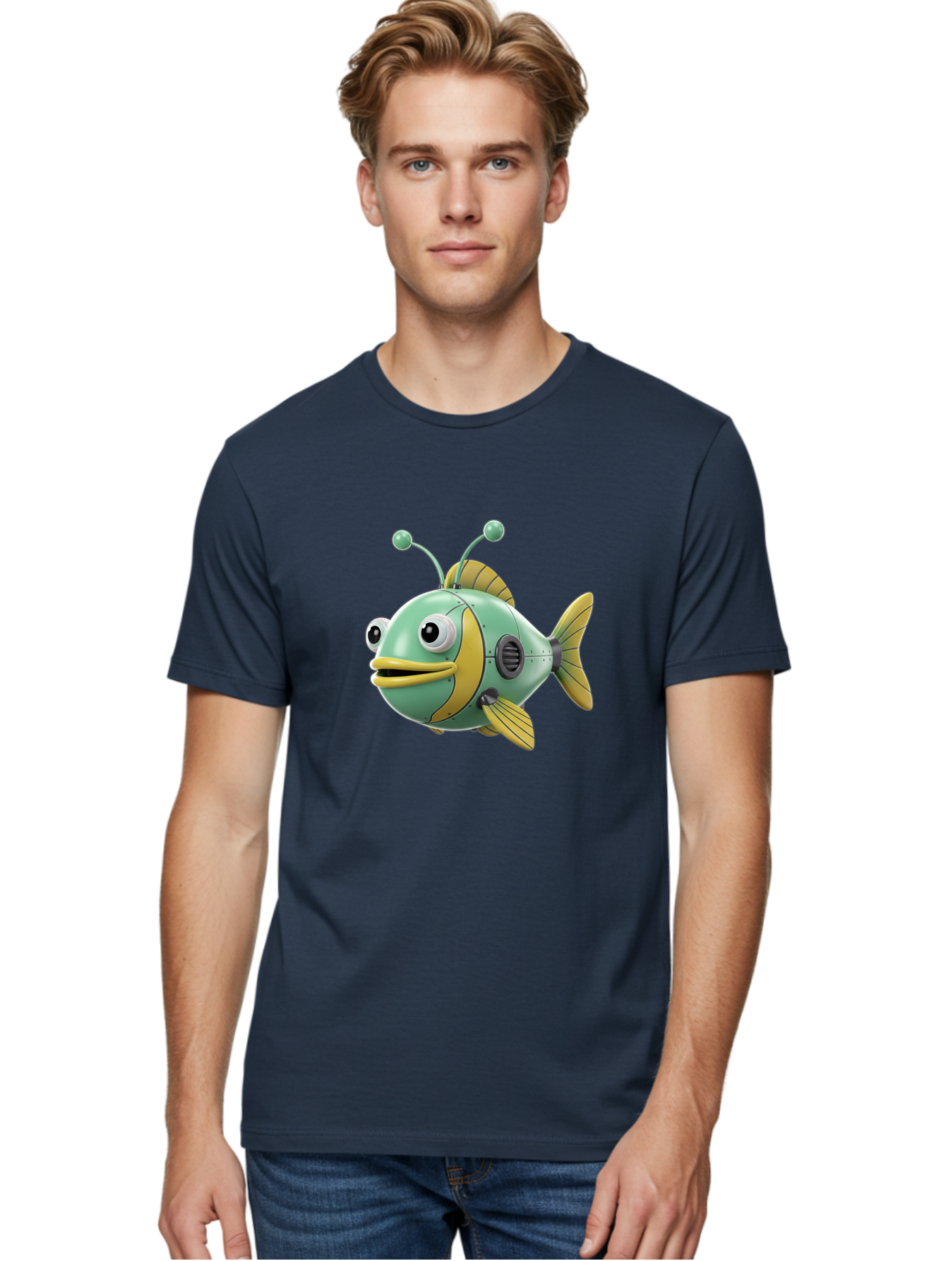 Robot-Fish-1 Men'S Graphic Tee, 100% Cotton, Comfortable Casual Summer Wear, Machine Washable, Vintage Camera, Old Camera, Antique Camera, Black Camera, Classic Photography, Photography Equipment, Nostalgic Device, Film Camera, Camera Art Baf469 20
