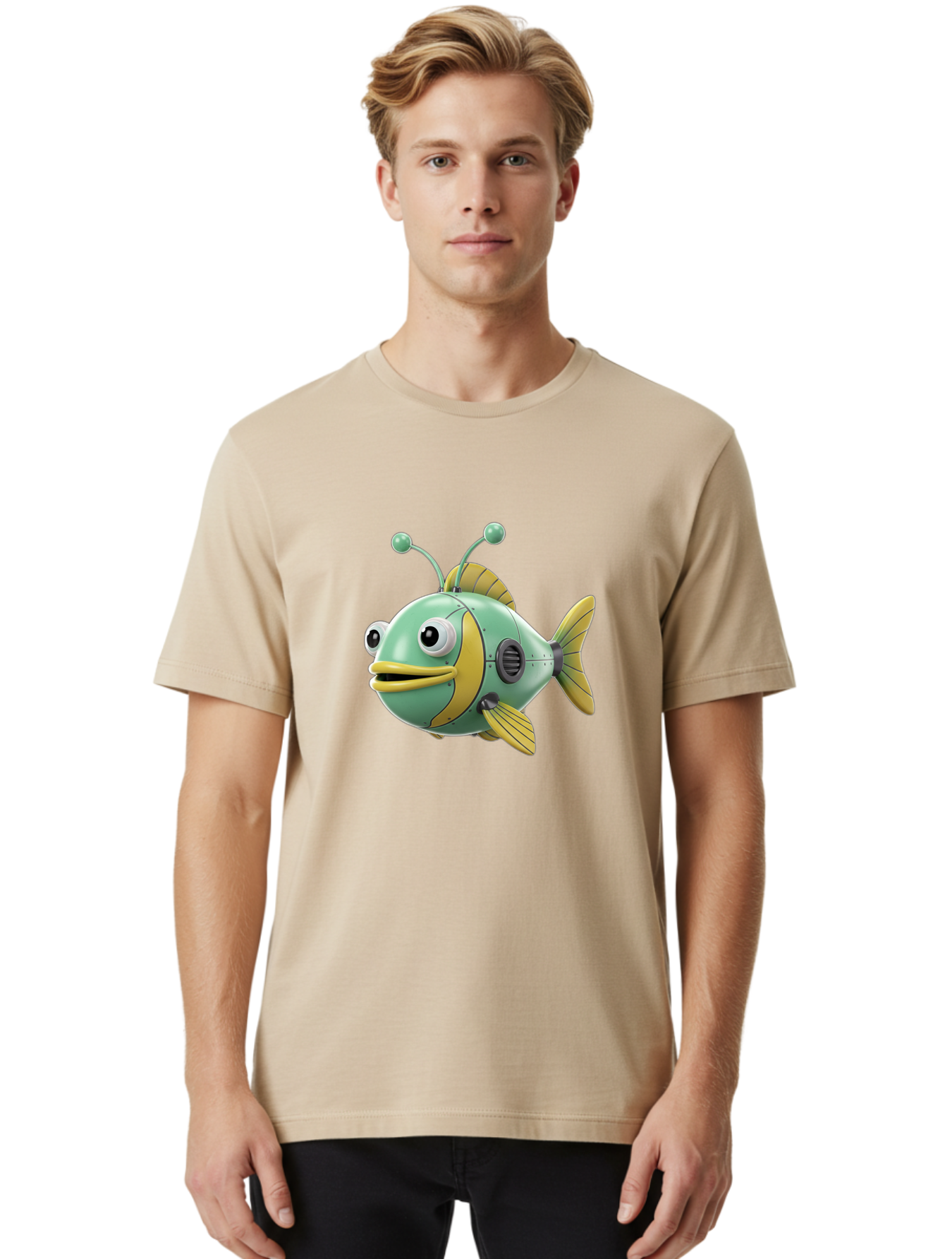 Robot-Fish-1 Men'S Graphic Tee, 100% Cotton, Comfortable Casual Summer Wear, Machine Washable, Vintage Camera, Old Camera, Antique Camera, Black Camera, Classic Photography, Photography Equipment, Nostalgic Device, Film Camera, Camera Art Baf469 27