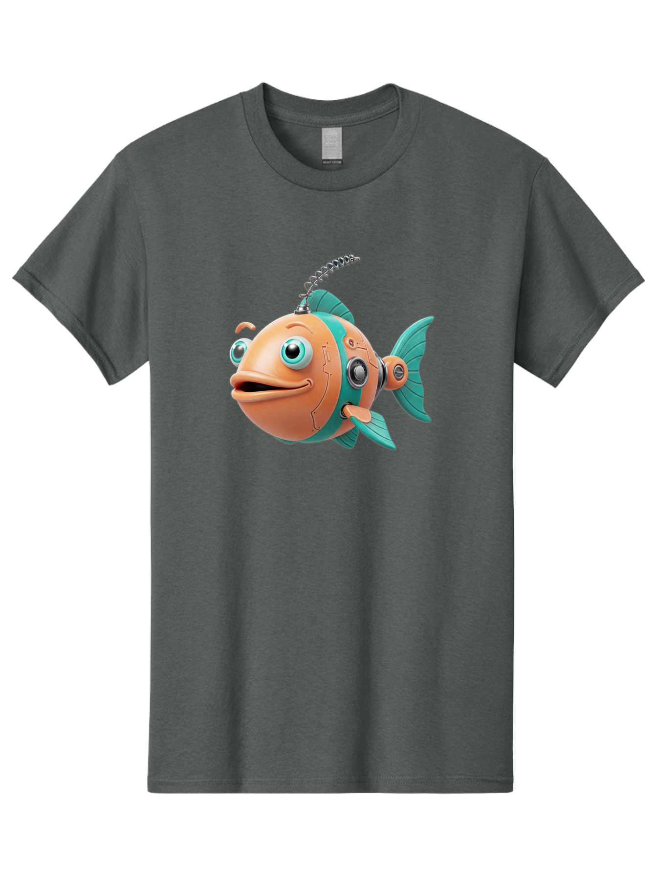Robot-Fish-2 Men'S Graphic Tee, 100% Cotton, Comfortable Casual Summer Wear, Machine Washable, Vintage Camera, Old Camera, Antique Camera, Black Camera, Classic Photography, Photography Equipment, Nostalgic Device, Film Camera, Camera Art Baf470 4