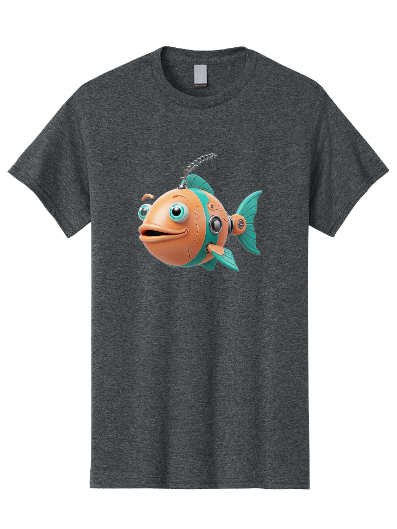 Robot-Fish-2 Men'S Graphic Tee, 100% Cotton, Comfortable Casual Summer Wear, Machine Washable, Vintage Camera, Old Camera, Antique Camera, Black Camera, Classic Photography, Photography Equipment, Nostalgic Device, Film Camera, Camera Art Baf470 14