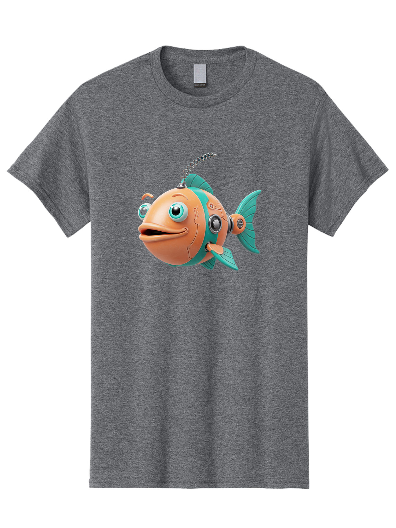Robot-Fish-2 Men'S Graphic Tee, 100% Cotton, Comfortable Casual Summer Wear, Machine Washable, Vintage Camera, Old Camera, Antique Camera, Black Camera, Classic Photography, Photography Equipment, Nostalgic Device, Film Camera, Camera Art Baf470 9