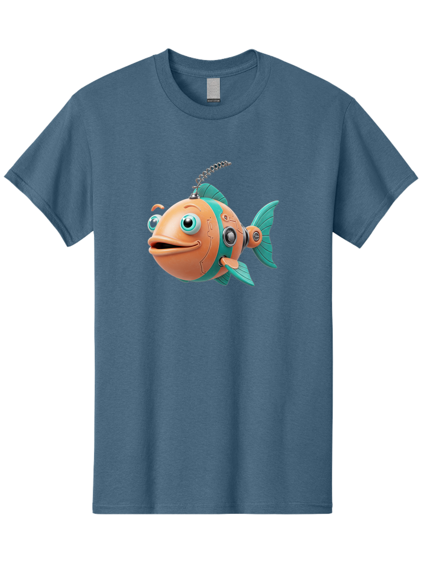 Robot-Fish-2 Men'S Graphic Tee, 100% Cotton, Comfortable Casual Summer Wear, Machine Washable, Vintage Camera, Old Camera, Antique Camera, Black Camera, Classic Photography, Photography Equipment, Nostalgic Device, Film Camera, Camera Art Baf470 5