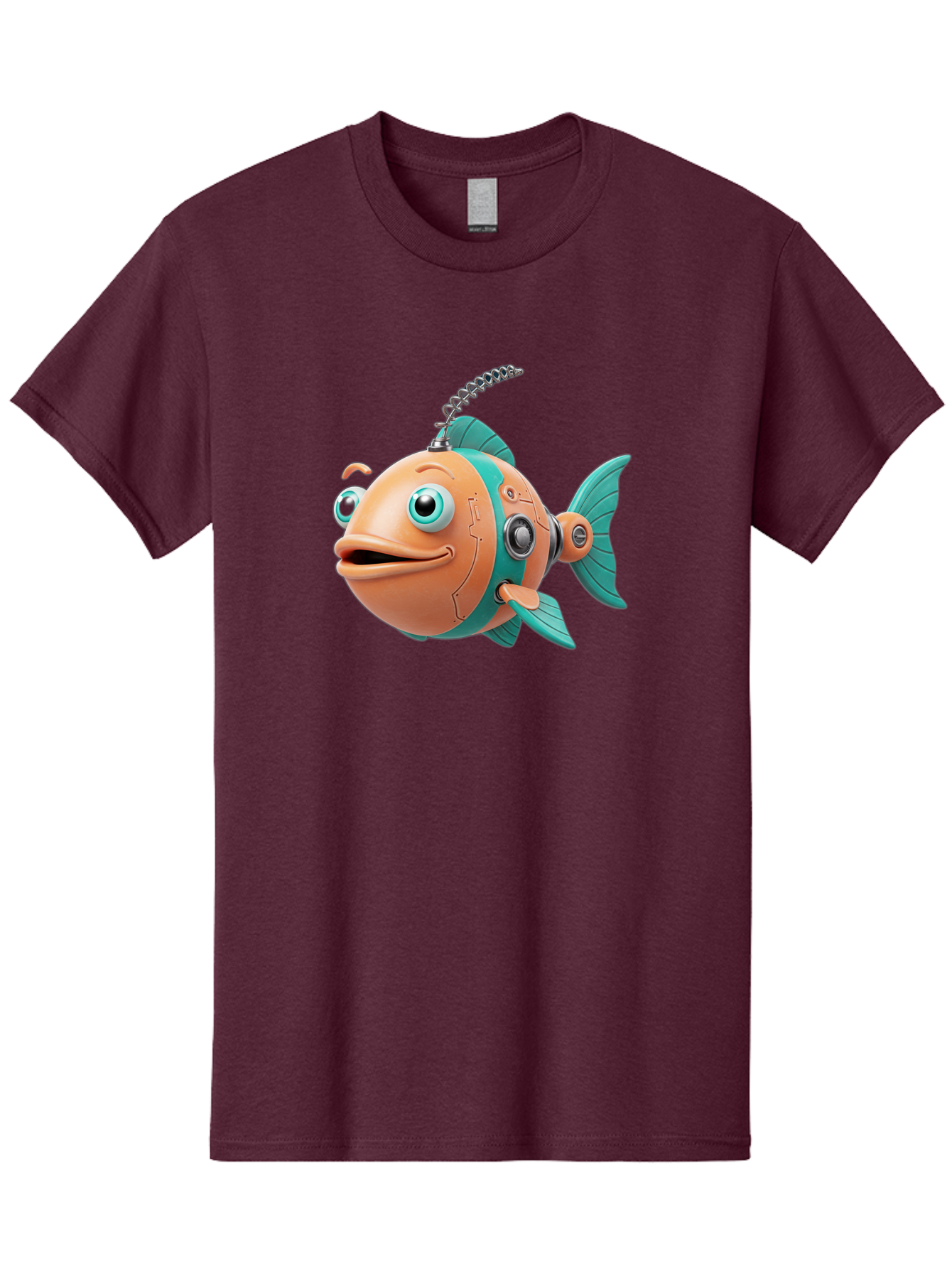 Robot-Fish-2 Men'S Graphic Tee, 100% Cotton, Comfortable Casual Summer Wear, Machine Washable, Vintage Camera, Old Camera, Antique Camera, Black Camera, Classic Photography, Photography Equipment, Nostalgic Device, Film Camera, Camera Art Baf470 13