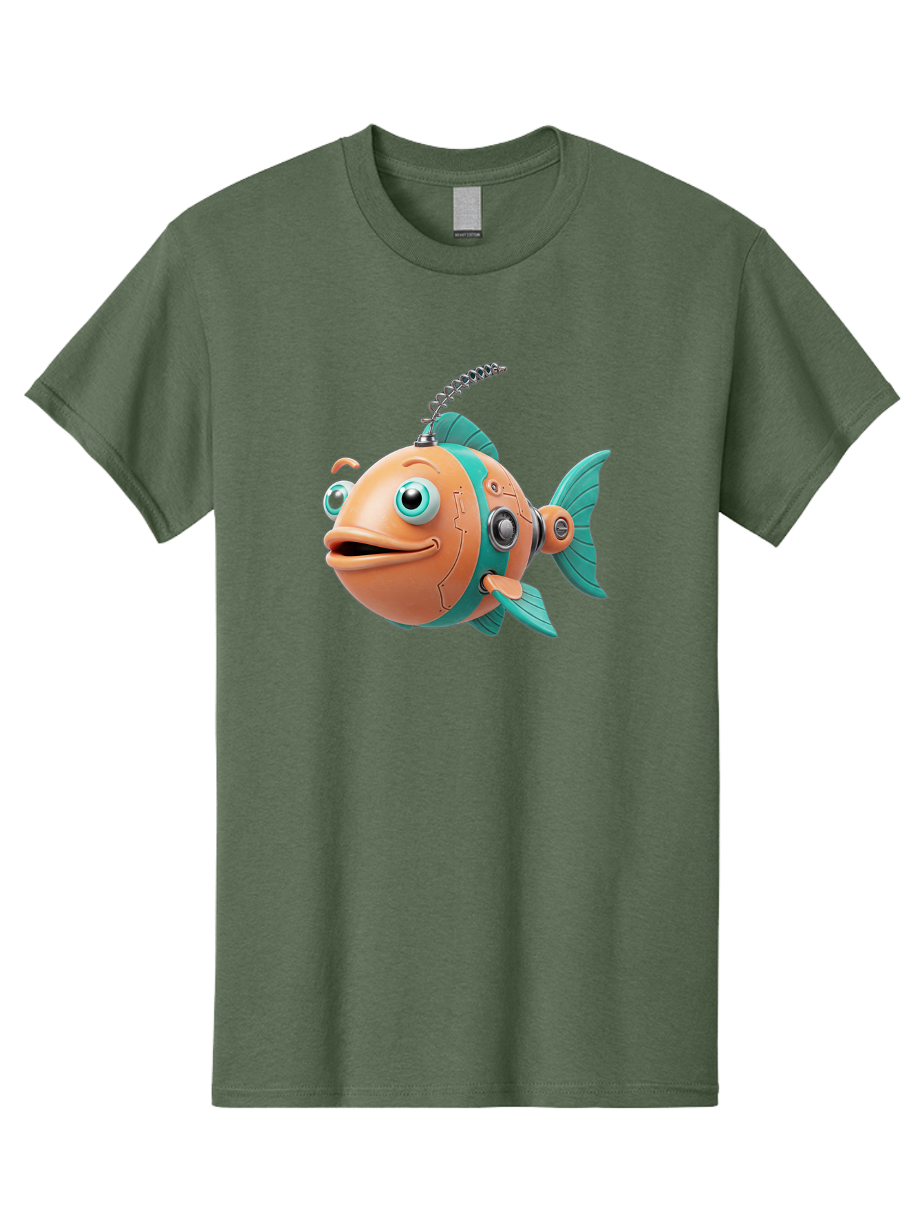 Robot-Fish-2 Men'S Graphic Tee, 100% Cotton, Comfortable Casual Summer Wear, Machine Washable, Vintage Camera, Old Camera, Antique Camera, Black Camera, Classic Photography, Photography Equipment, Nostalgic Device, Film Camera, Camera Art Baf470 3