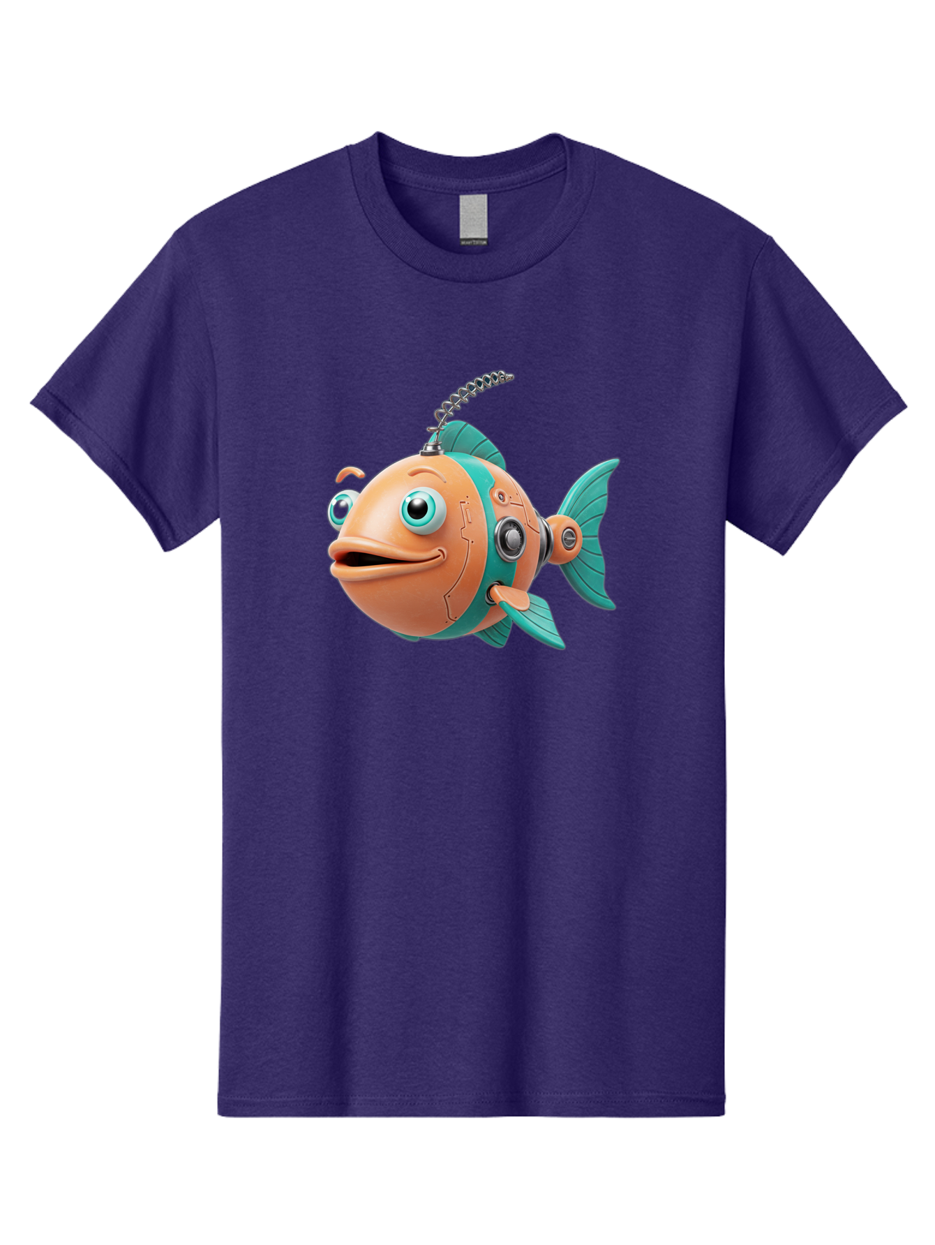 Robot-Fish-2 Men'S Graphic Tee, 100% Cotton, Comfortable Casual Summer Wear, Machine Washable, Vintage Camera, Old Camera, Antique Camera, Black Camera, Classic Photography, Photography Equipment, Nostalgic Device, Film Camera, Camera Art Baf470 7
