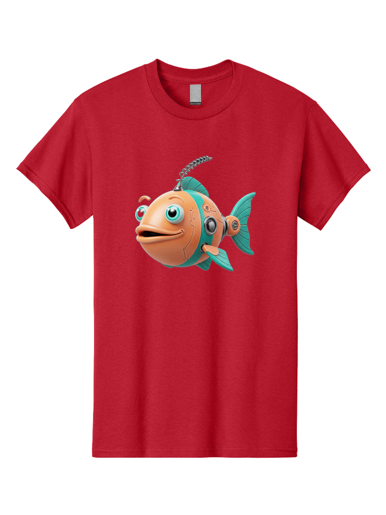 Robot-Fish-2 Men'S Graphic Tee, 100% Cotton, Comfortable Casual Summer Wear, Machine Washable, Vintage Camera, Old Camera, Antique Camera, Black Camera, Classic Photography, Photography Equipment, Nostalgic Device, Film Camera, Camera Art Baf470 12