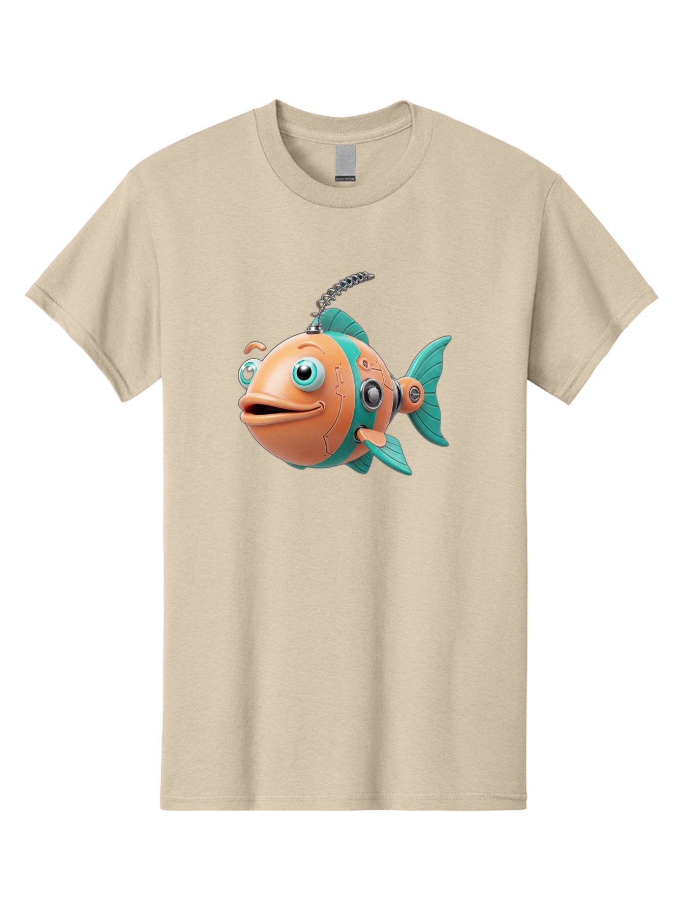 Robot-Fish-2 Men'S Graphic Tee, 100% Cotton, Comfortable Casual Summer Wear, Machine Washable, Vintage Camera, Old Camera, Antique Camera, Black Camera, Classic Photography, Photography Equipment, Nostalgic Device, Film Camera, Camera Art Baf470 5