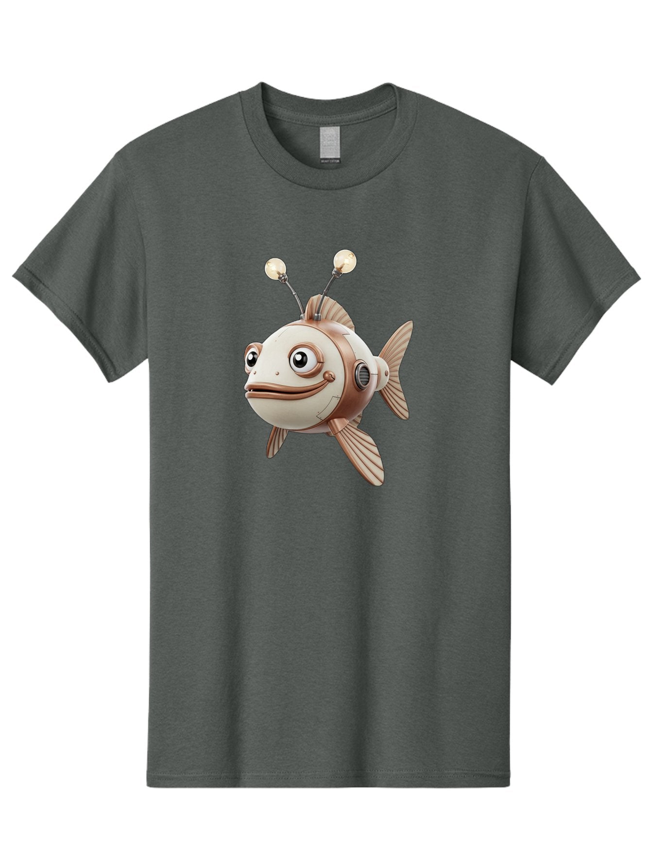 Robot-Fish-3 Men'S Graphic Tee, 100% Cotton, Comfortable Casual Summer Wear, Machine Washable, Vintage Camera, Old Camera, Antique Camera, Black Camera, Classic Photography, Photography Equipment, Nostalgic Device, Film Camera, Camera Art Baf471 3