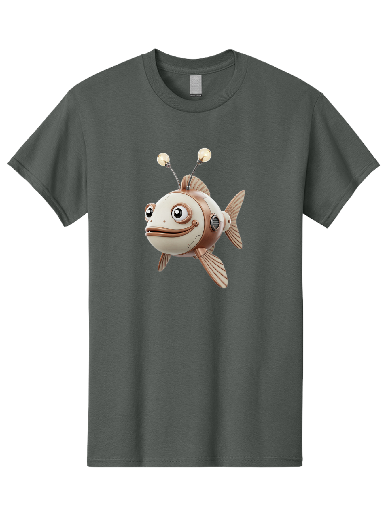 Robot-Fish-3 Men'S Graphic Tee, 100% Cotton, Comfortable Casual Summer Wear, Machine Washable, Vintage Camera, Old Camera, Antique Camera, Black Camera, Classic Photography, Photography Equipment, Nostalgic Device, Film Camera, Camera Art Baf471 9