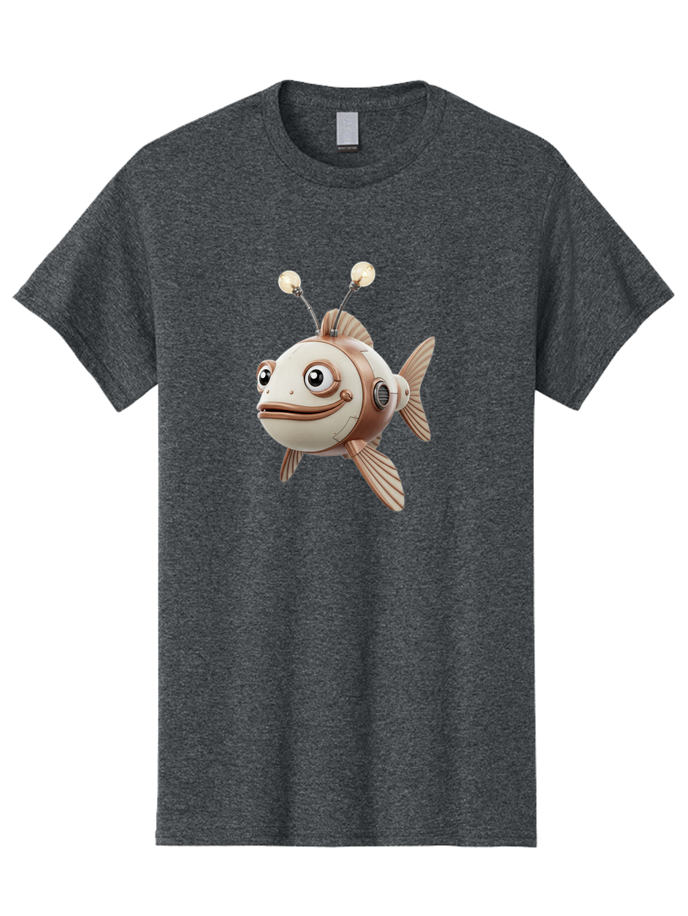 Robot-Fish-3 Men'S Graphic Tee, 100% Cotton, Comfortable Casual Summer Wear, Machine Washable, Vintage Camera, Old Camera, Antique Camera, Black Camera, Classic Photography, Photography Equipment, Nostalgic Device, Film Camera, Camera Art Baf471 11