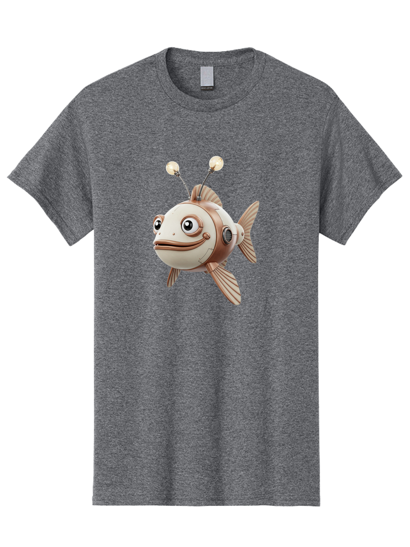 Robot-Fish-3 Men'S Graphic Tee, 100% Cotton, Comfortable Casual Summer Wear, Machine Washable, Vintage Camera, Old Camera, Antique Camera, Black Camera, Classic Photography, Photography Equipment, Nostalgic Device, Film Camera, Camera Art Baf471 5