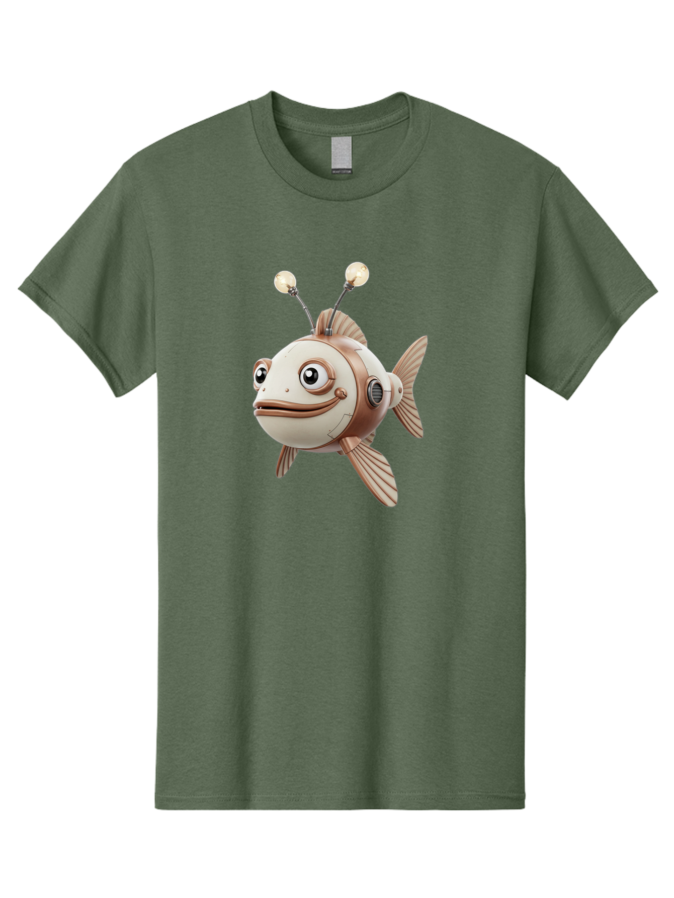 Robot-Fish-3 Men'S Graphic Tee, 100% Cotton, Comfortable Casual Summer Wear, Machine Washable, Vintage Camera, Old Camera, Antique Camera, Black Camera, Classic Photography, Photography Equipment, Nostalgic Device, Film Camera, Camera Art Baf471 12