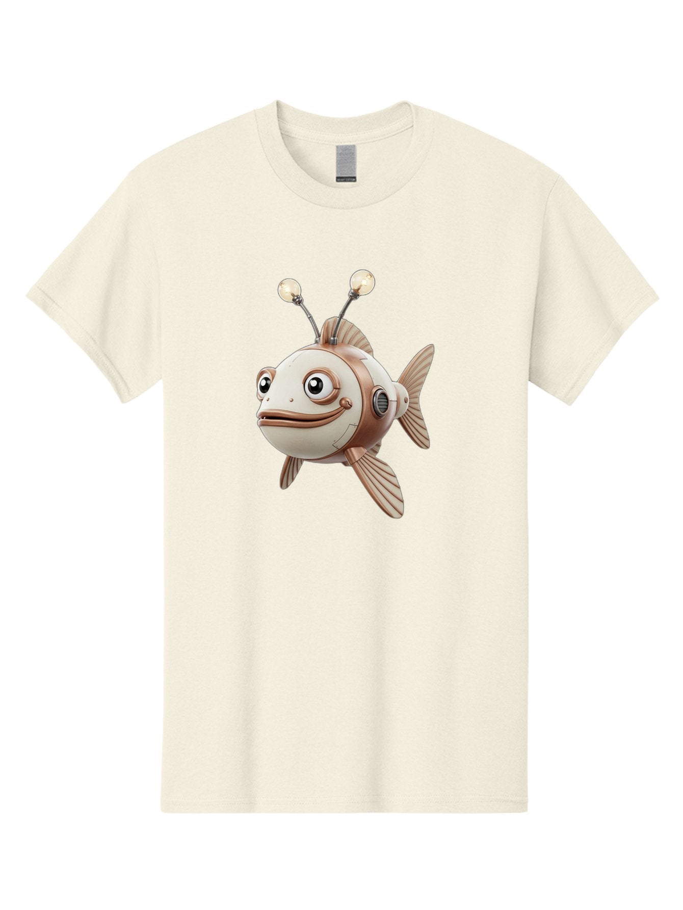 Robot-Fish-3 Men'S Graphic Tee, 100% Cotton, Comfortable Casual Summer Wear, Machine Washable, Vintage Camera, Old Camera, Antique Camera, Black Camera, Classic Photography, Photography Equipment, Nostalgic Device, Film Camera, Camera Art Baf471 7