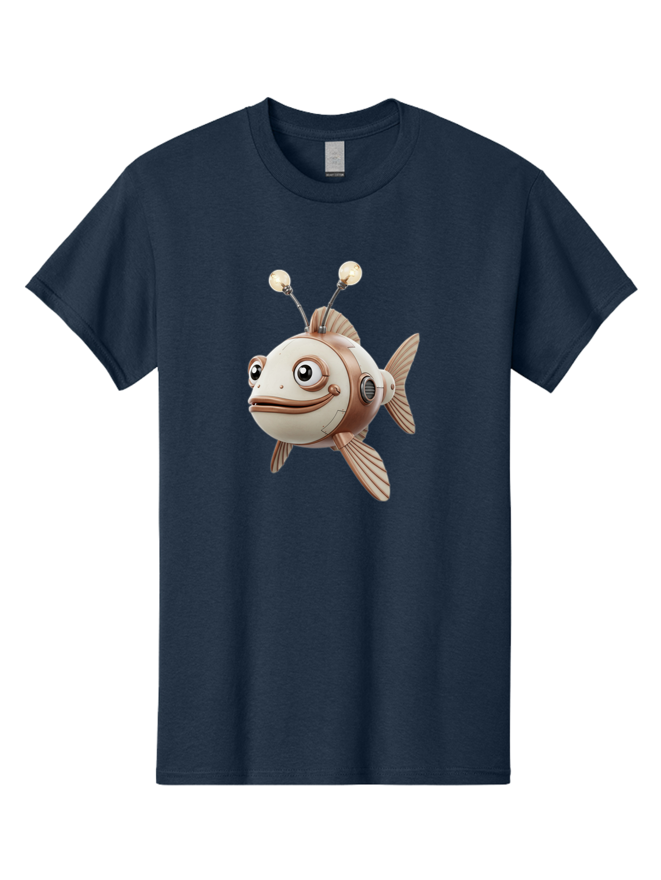 Robot-Fish-3 Men'S Graphic Tee, 100% Cotton, Comfortable Casual Summer Wear, Machine Washable, Vintage Camera, Old Camera, Antique Camera, Black Camera, Classic Photography, Photography Equipment, Nostalgic Device, Film Camera, Camera Art Baf471 3