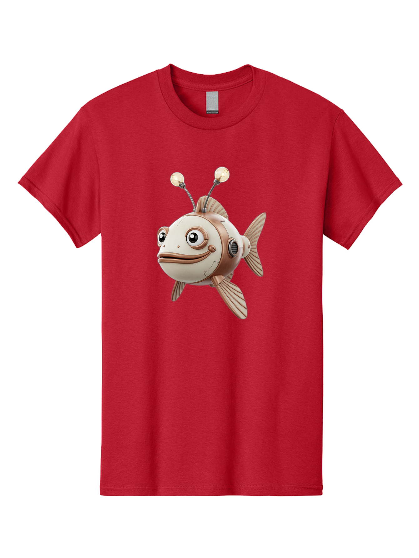 Robot-Fish-3 Men'S Graphic Tee, 100% Cotton, Comfortable Casual Summer Wear, Machine Washable, Vintage Camera, Old Camera, Antique Camera, Black Camera, Classic Photography, Photography Equipment, Nostalgic Device, Film Camera, Camera Art Baf471 15