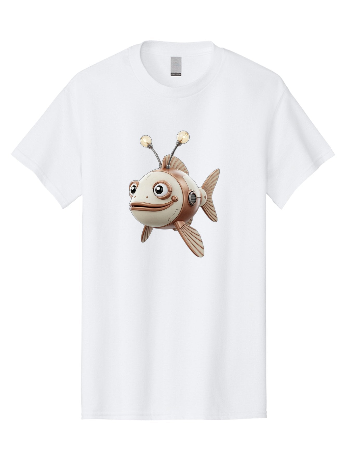 Robot-Fish-3 Men'S Graphic Tee, 100% Cotton, Comfortable Casual Summer Wear, Machine Washable, Vintage Camera, Old Camera, Antique Camera, Black Camera, Classic Photography, Photography Equipment, Nostalgic Device, Film Camera, Camera Art Baf471 15